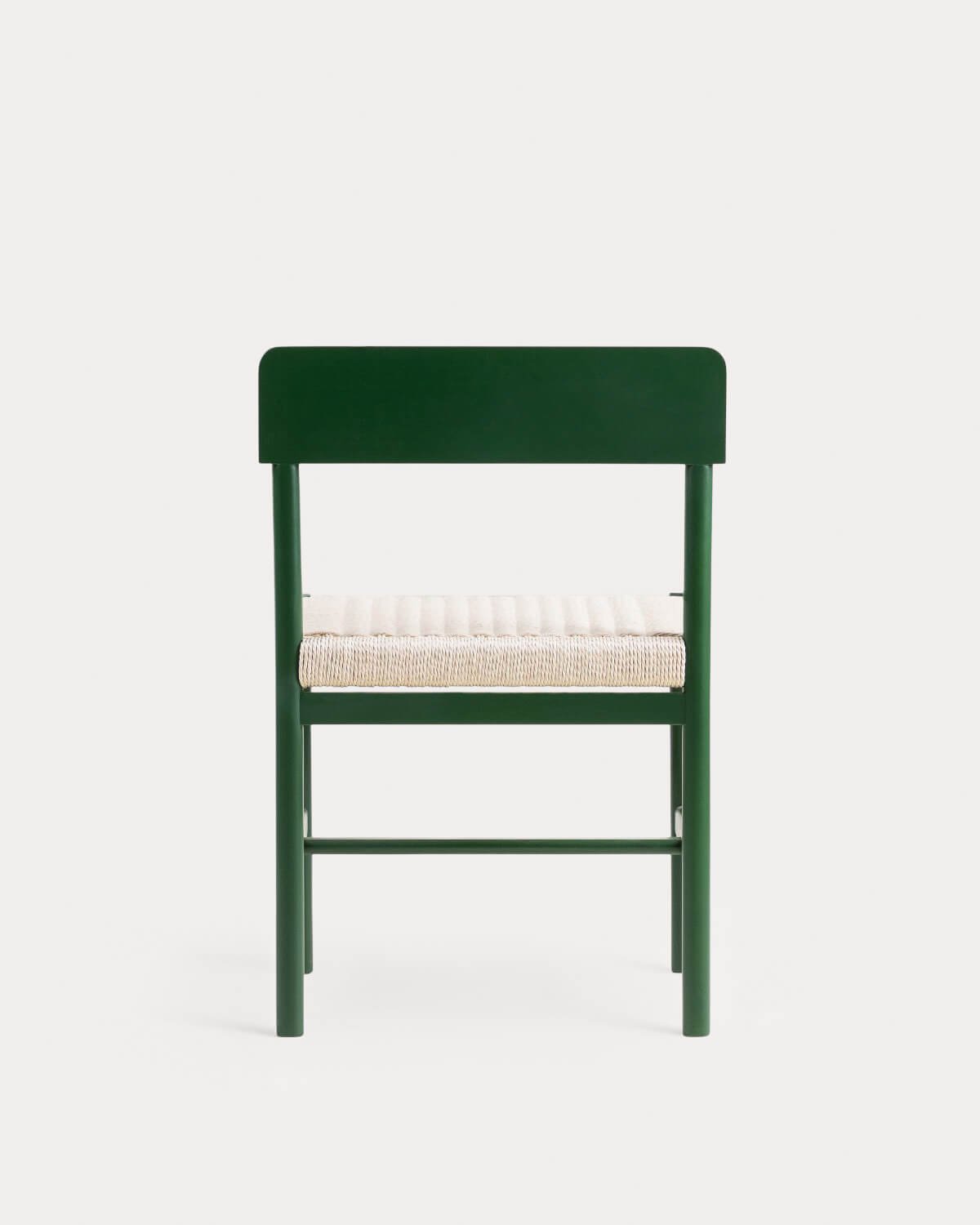 Pack 4 Wooden and Rattan Dining Chairs Paula, gallery image 5