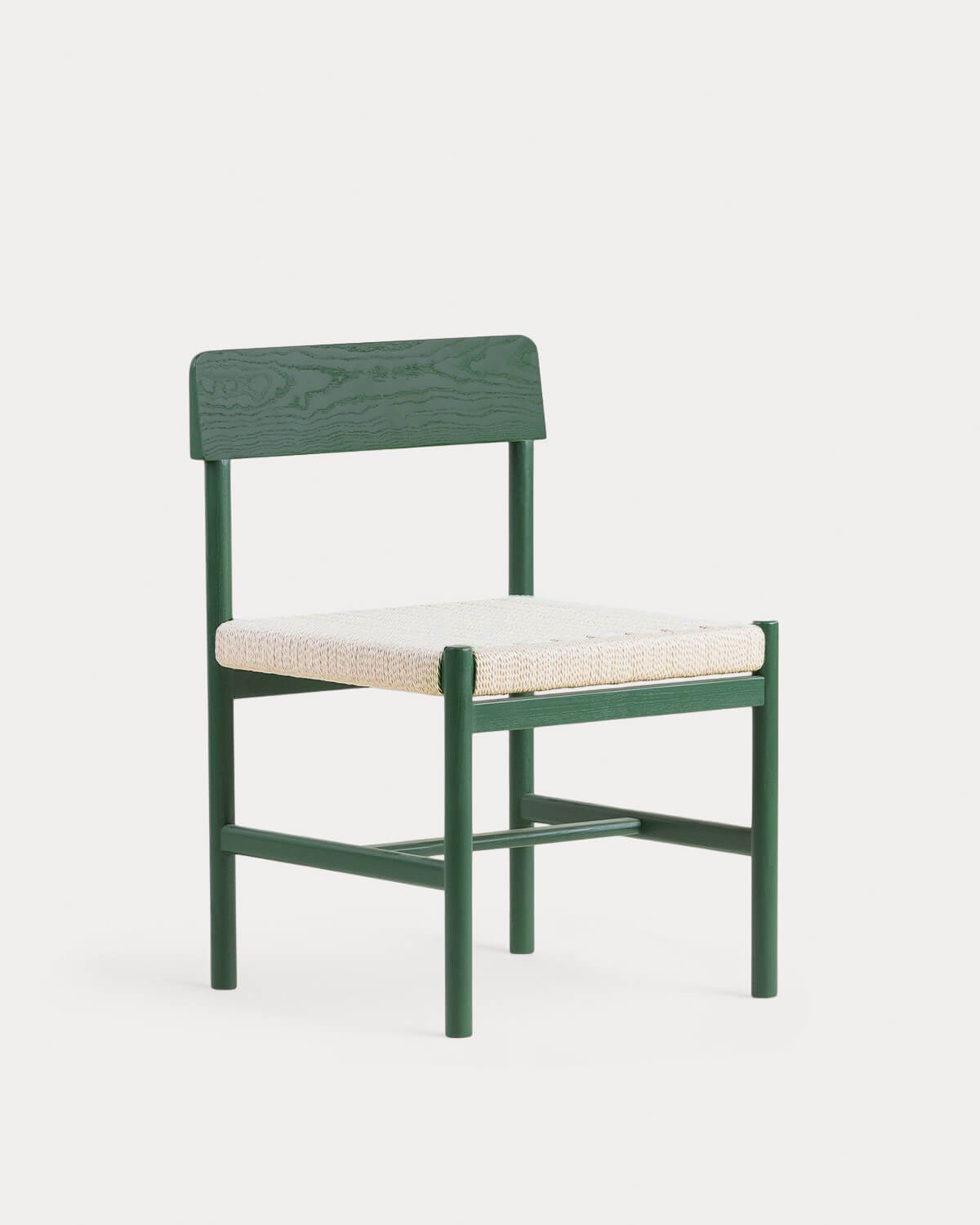 Pack 4 Wooden and Rattan Dining Chairs Paula, gallery image 1