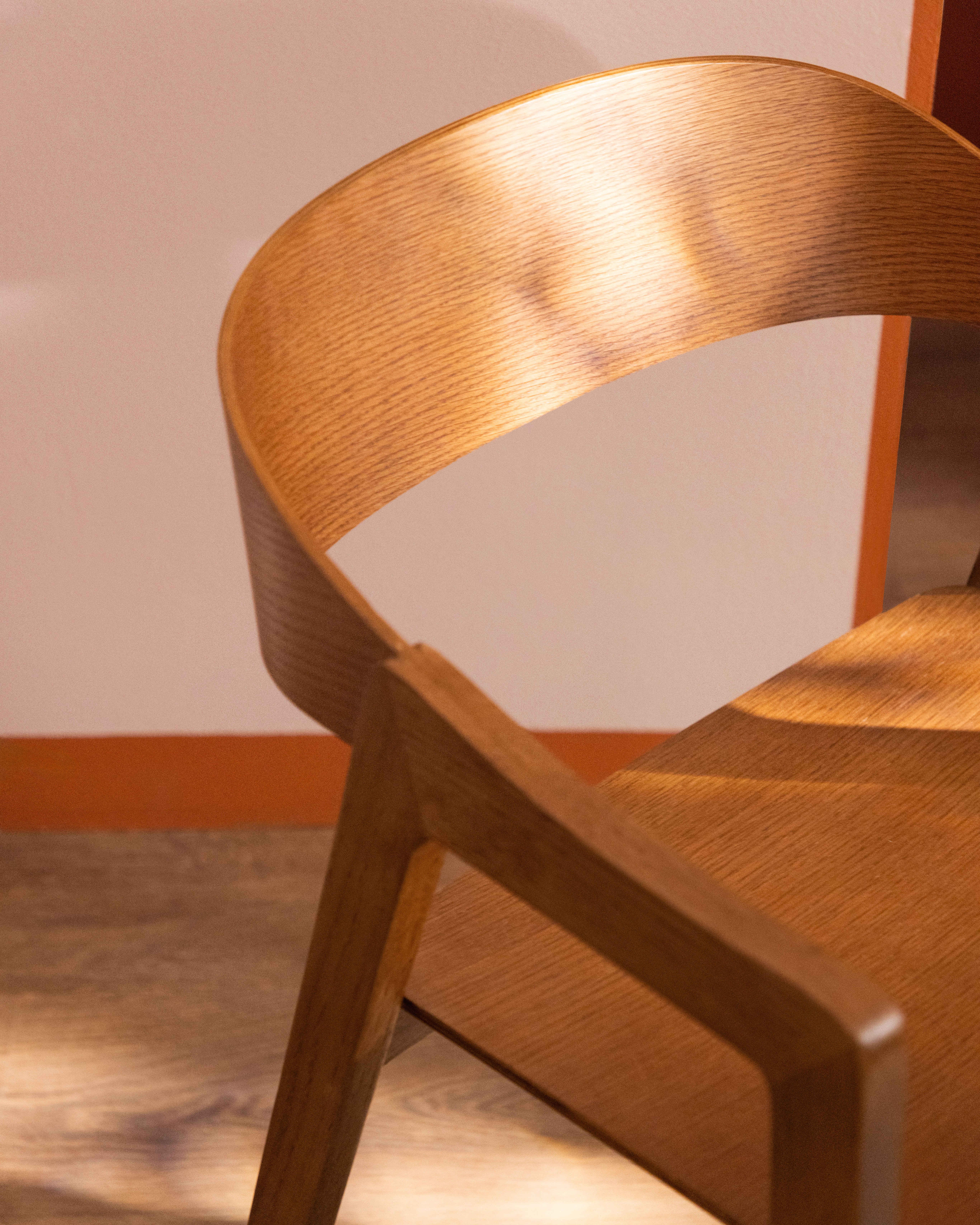 Pack of 2 Oak Wood Dining Chairs with Armrests Laly, gallery image 3