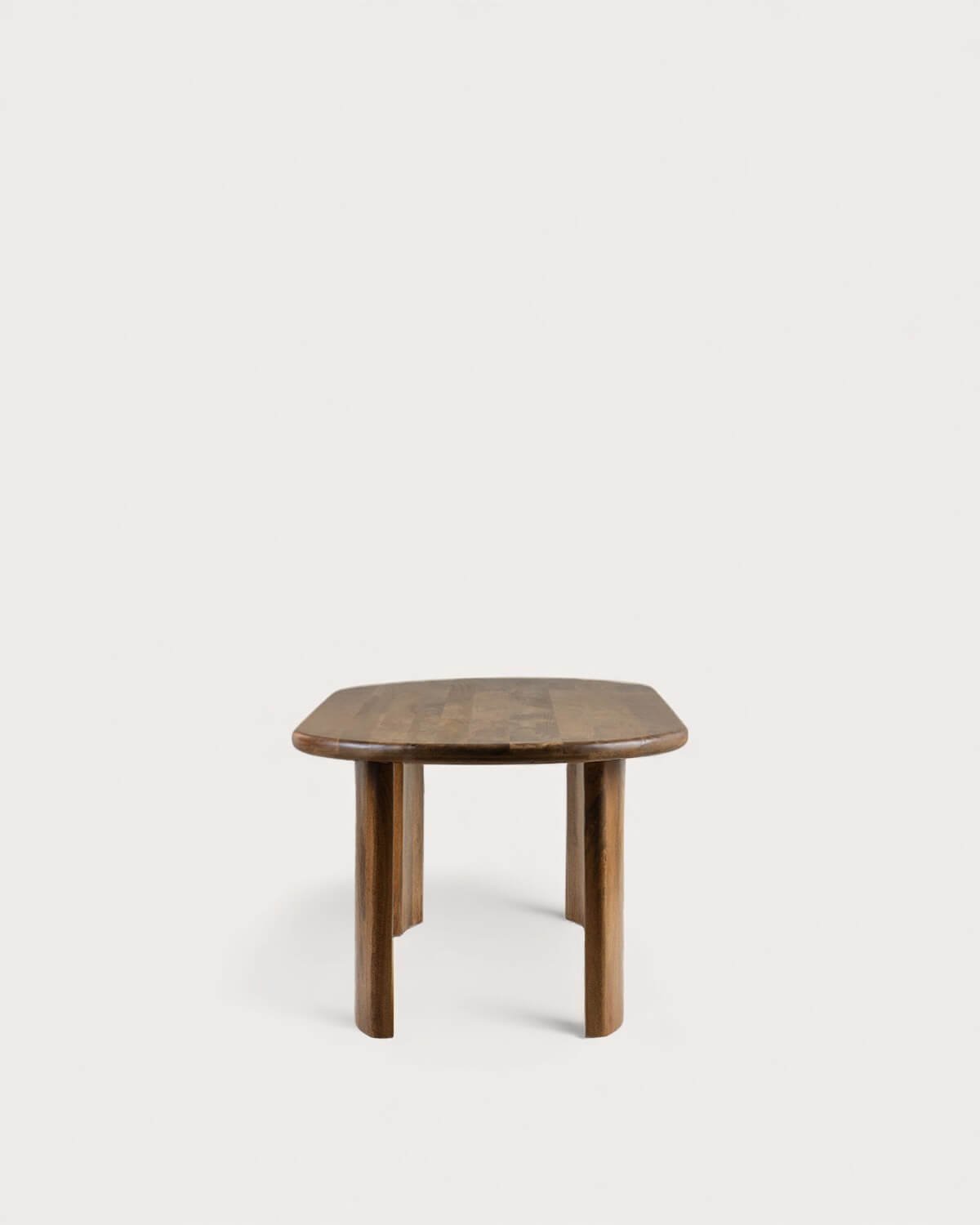 Oval Mango Wood Dining Table (220x100 cm) Leno, gallery image 4