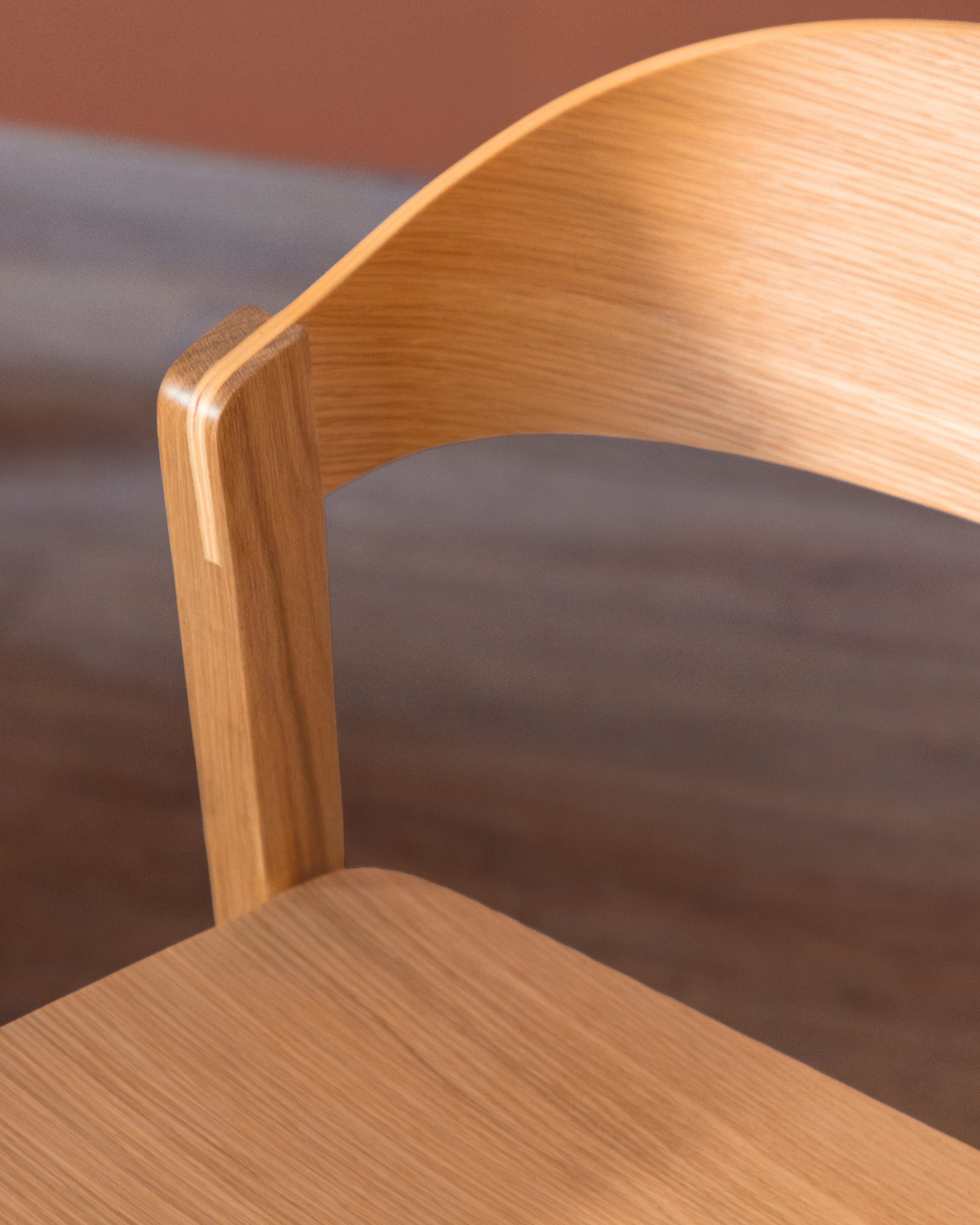 Pack of 4 Laly Oak Wooden Dining Chairs, gallery image 3