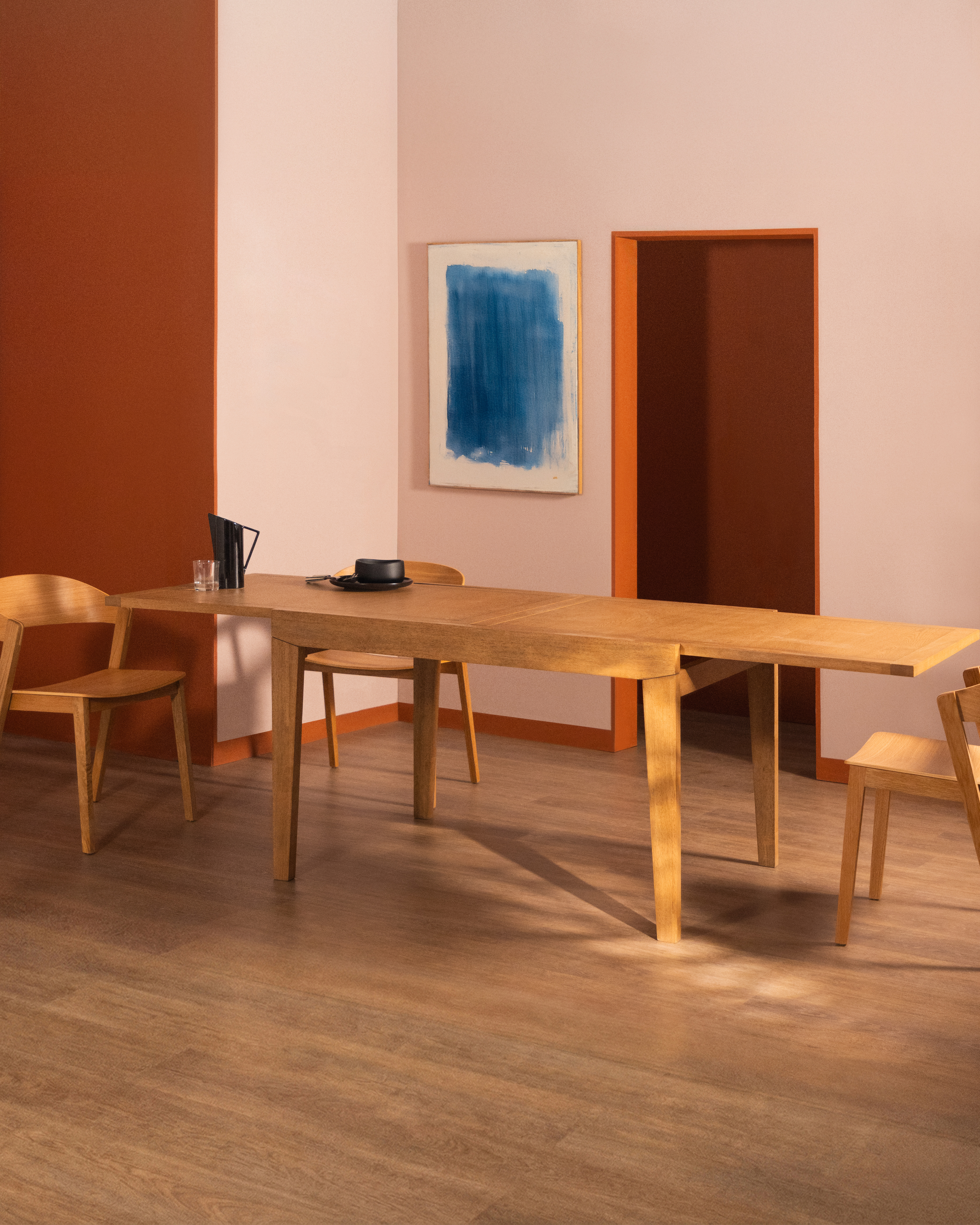 Extendable Wooden Dining Table (120x90 cm) Ronny, gallery image 2