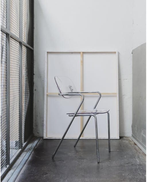 Dining Chair with Polyethylene and Metal Armrests Pinha