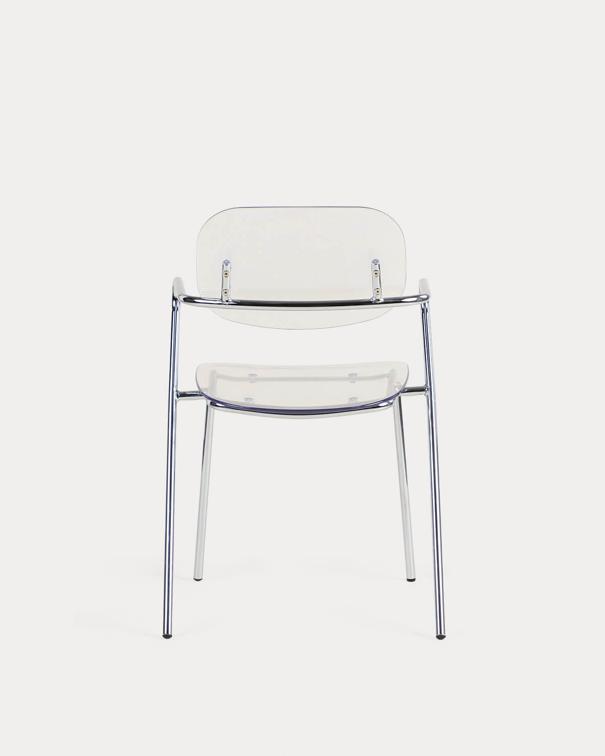 Pack of 2 Dining Chairs with Polyethylene and Metal Armrests Pinha, gallery image 5