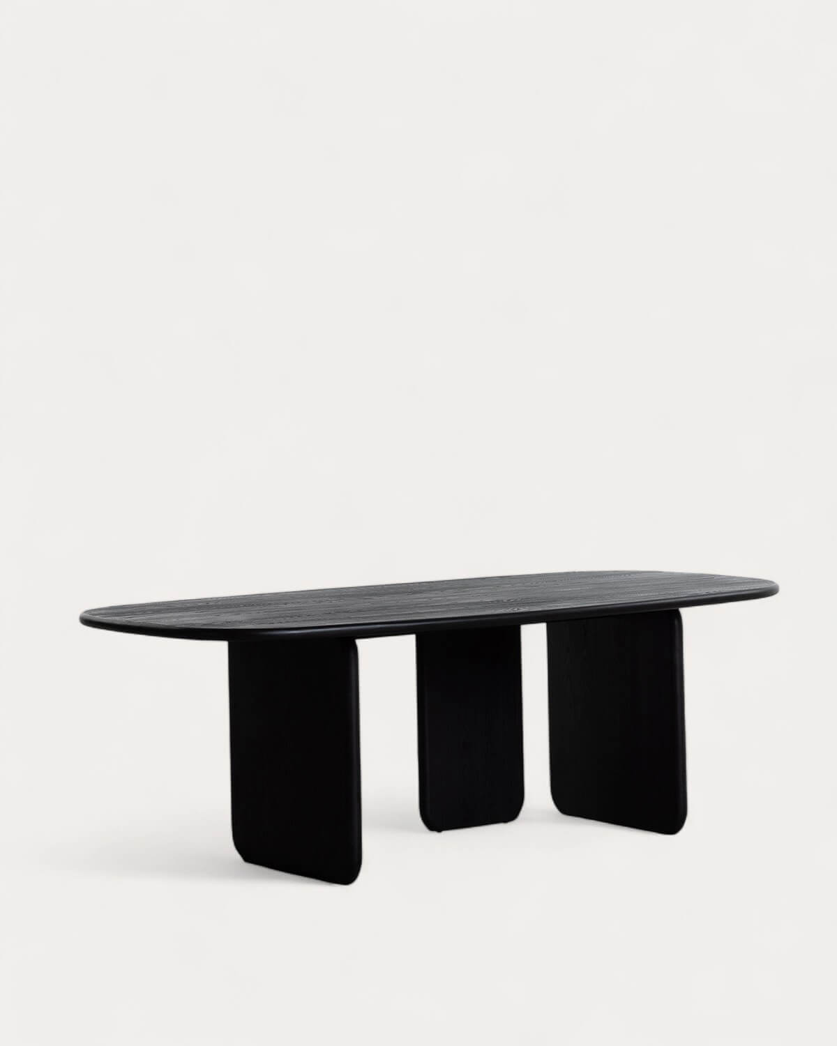 Rectangular Dining Table Set (220x110 cm) Kuroen and 6 Ticher Wooden Dining Chairs, gallery image 2