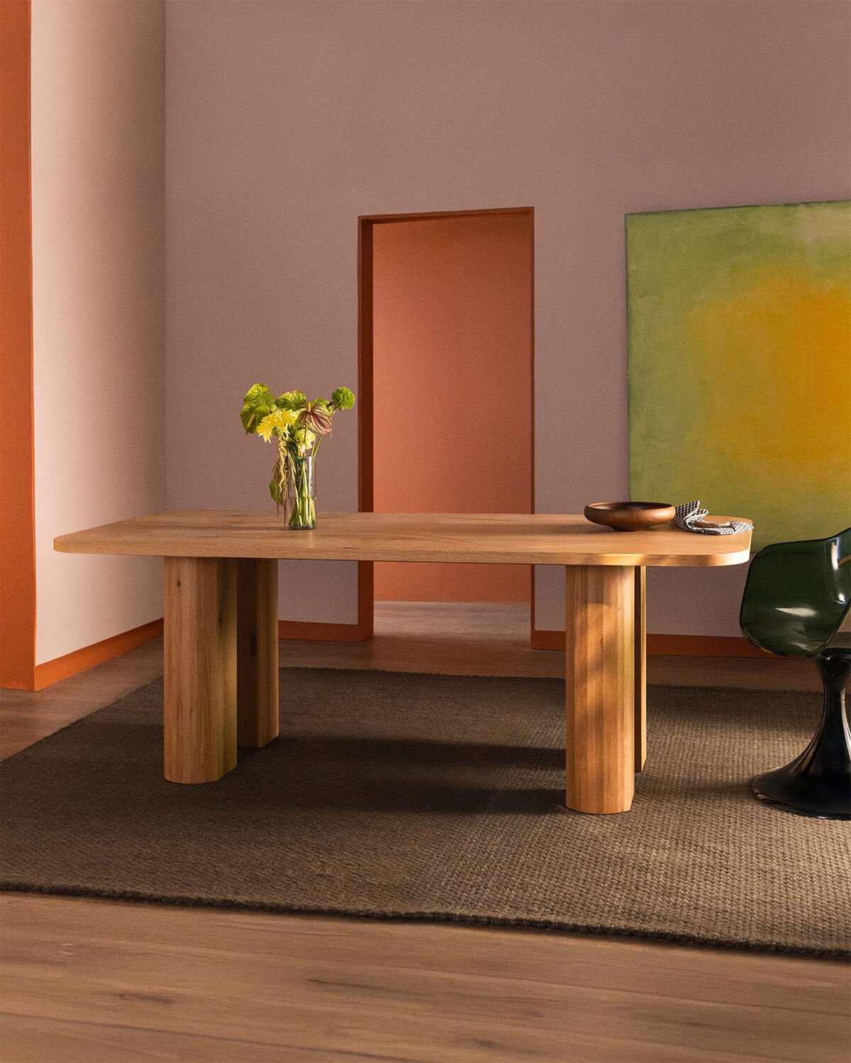 Rectangular Wooden Dining Table (210x90 cm) Frichi, gallery image 2