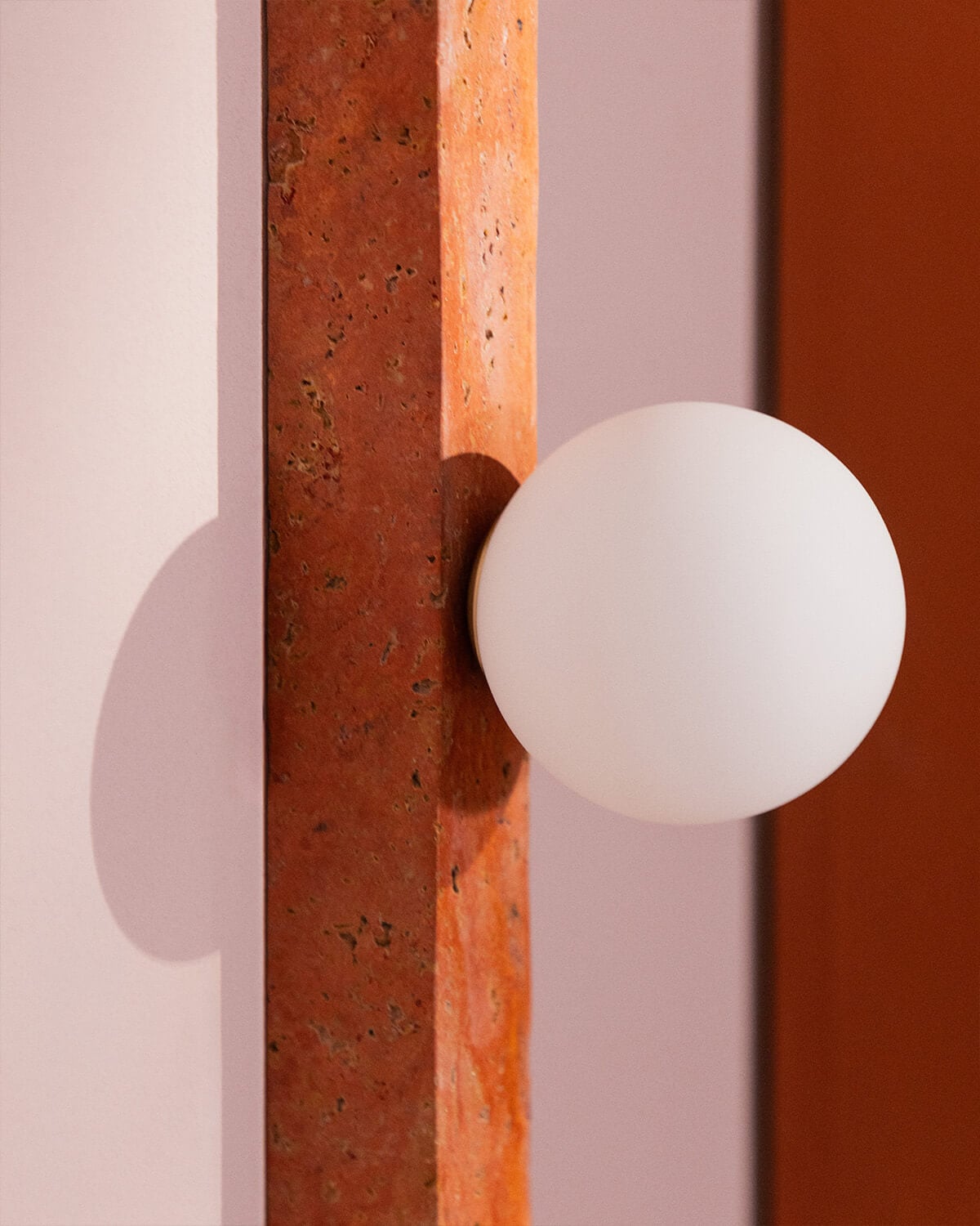 Niuras Travertine Marble Wall Sconce, gallery image 3