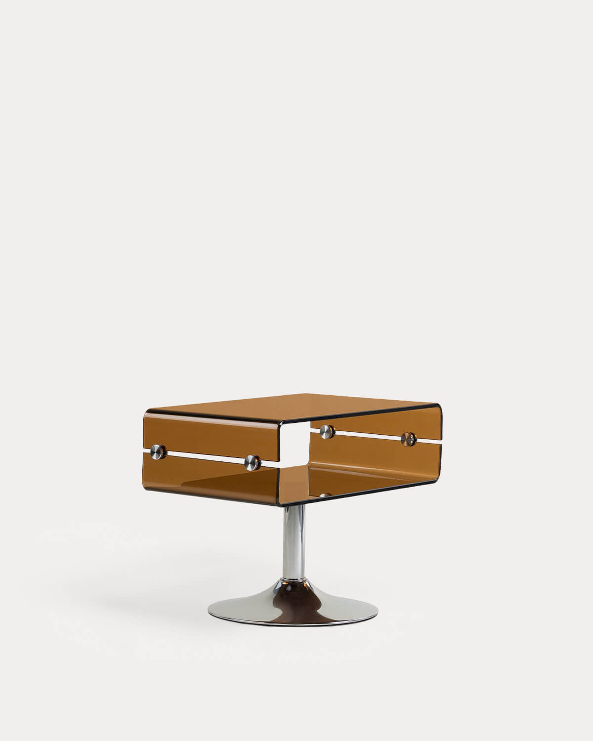 ウ*ー様 H&O ✕ GeekField ML SIDE TABLE Rectangular Glass and Metal Side Table (61x38 cm) Hedy - themasie.com