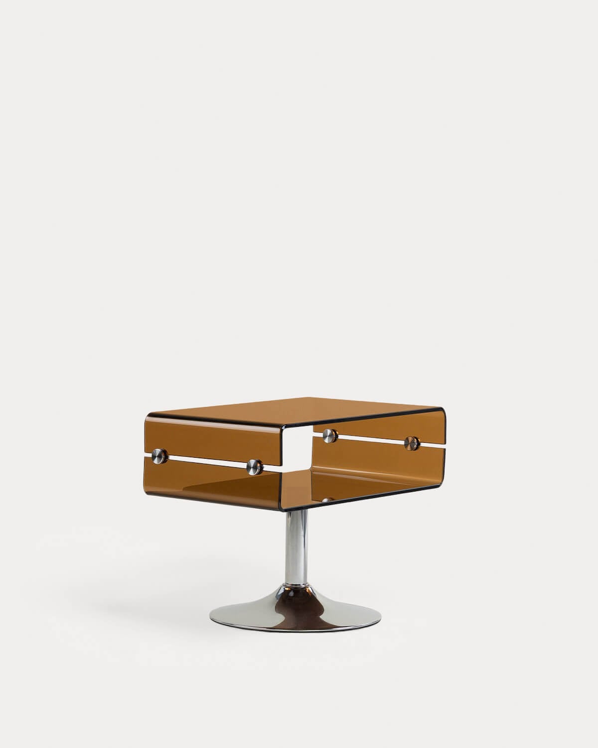 ウ*ー様 H&O ✕ GeekField ML SIDE TABLE Rectangular Glass and Metal Side Table (61x38 cm) Hedy - themasie.com