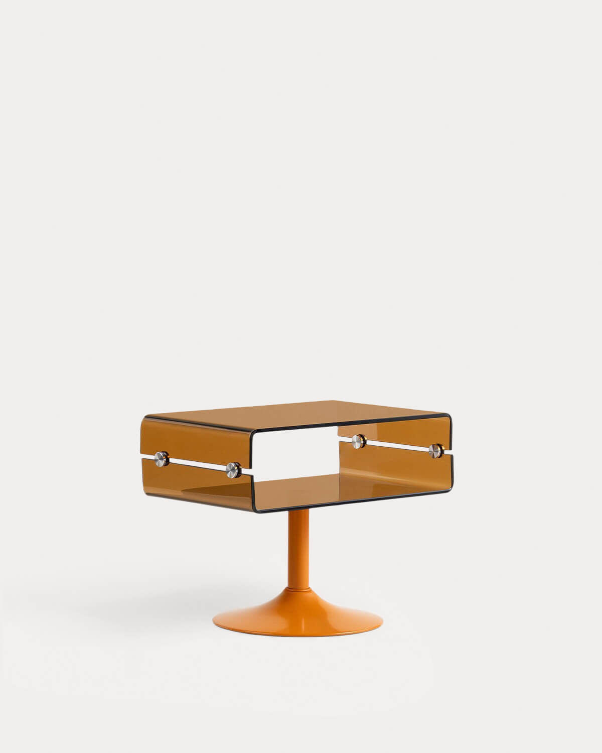 Rectangular Glass and Metal Side Table (61x38 cm) Hedy, gallery image 1