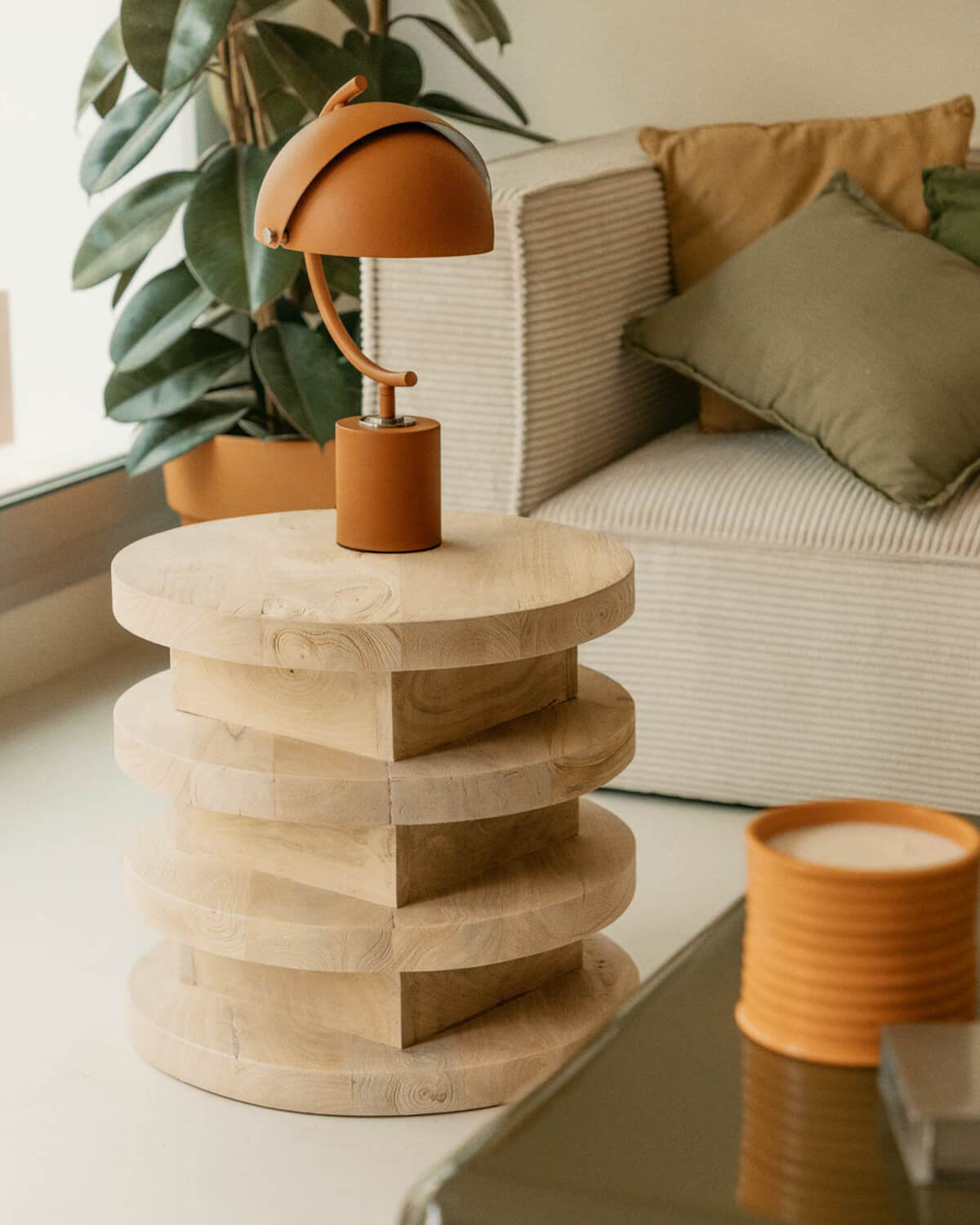 Round Wooden Coffee Table (Ø45,5 cm) Auren, gallery image 2