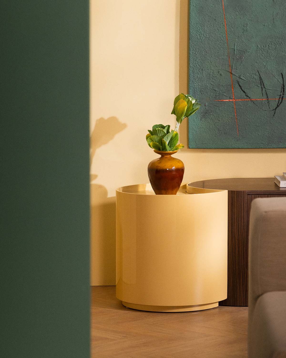 Side Table with 2 Wooden Drawers (50x42 cm) Karyna, gallery image 3