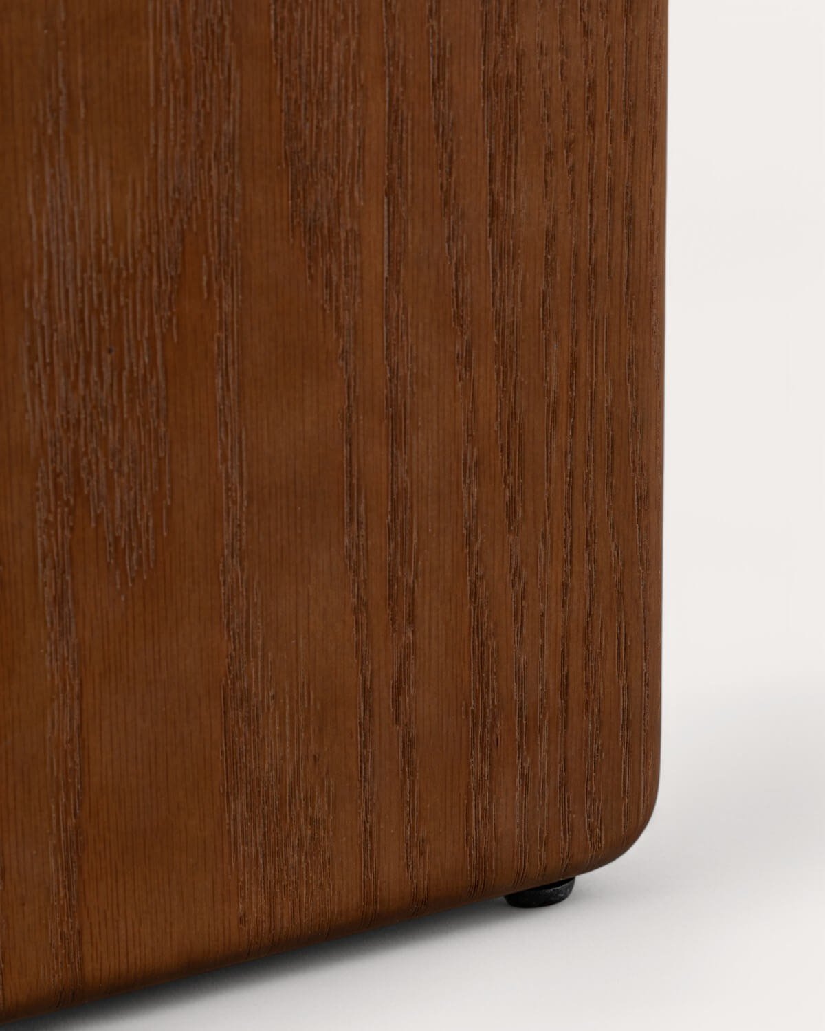 Rectangular Curved Glass and Wood Side Table (45x40 cm) Clery, gallery image 5