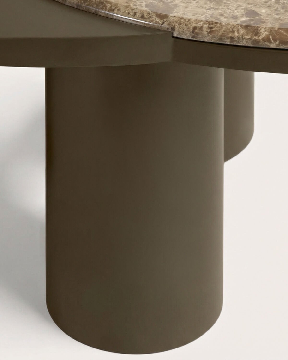 Marble and Wood Coffee Table (80x73 cm) Zenia, gallery image 5