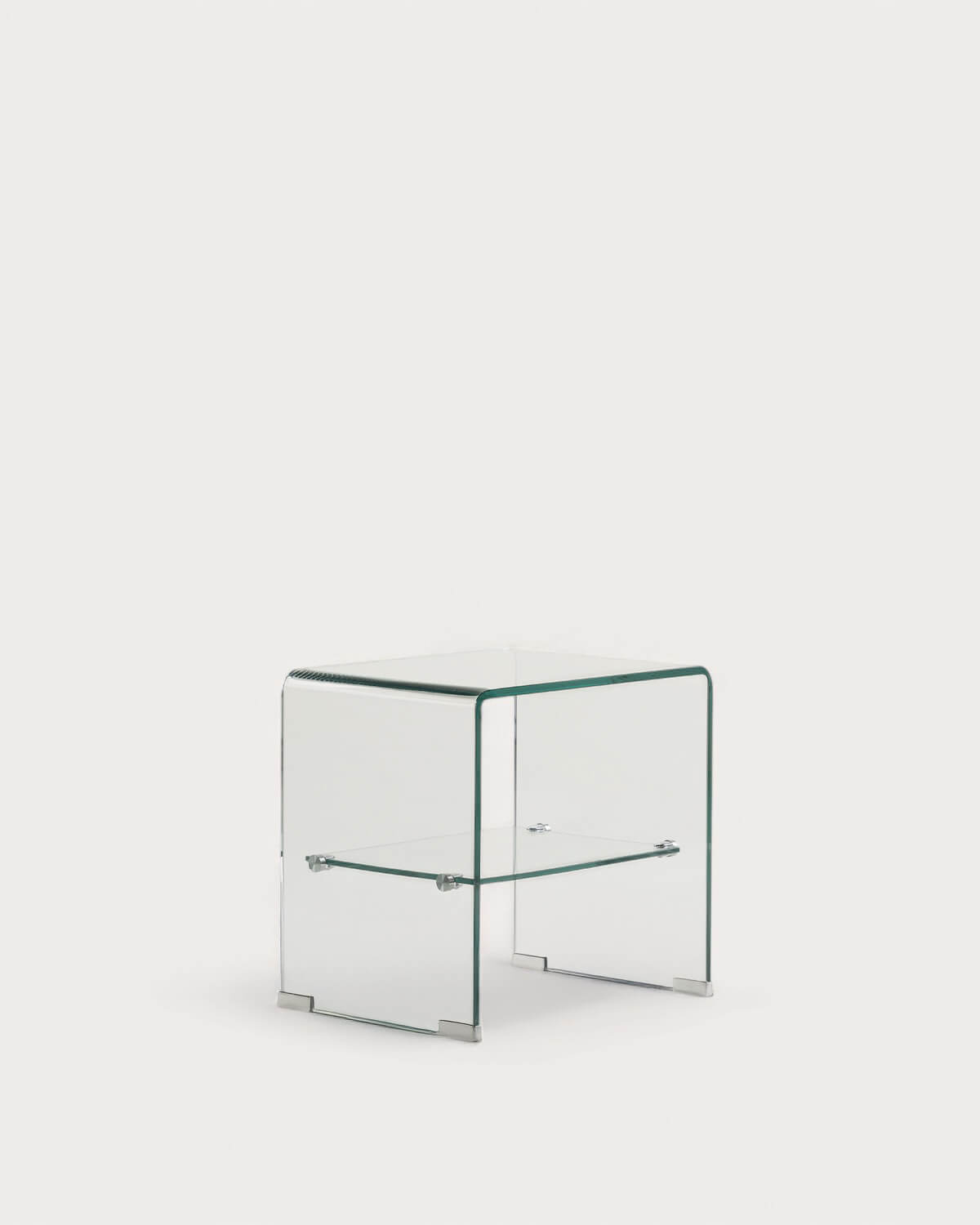 Rectangular Tempered Glass Side Table (47x36 cm) Endil - The Masie