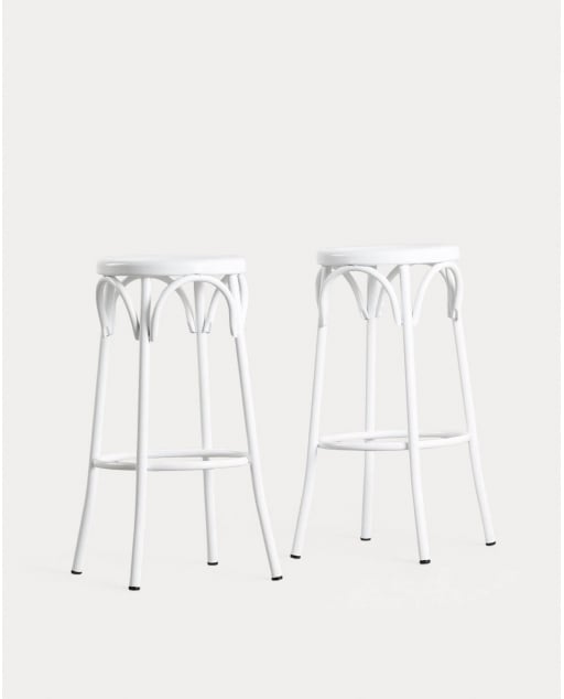 Pack 2 High Metal Stools (75 cm) Baris
