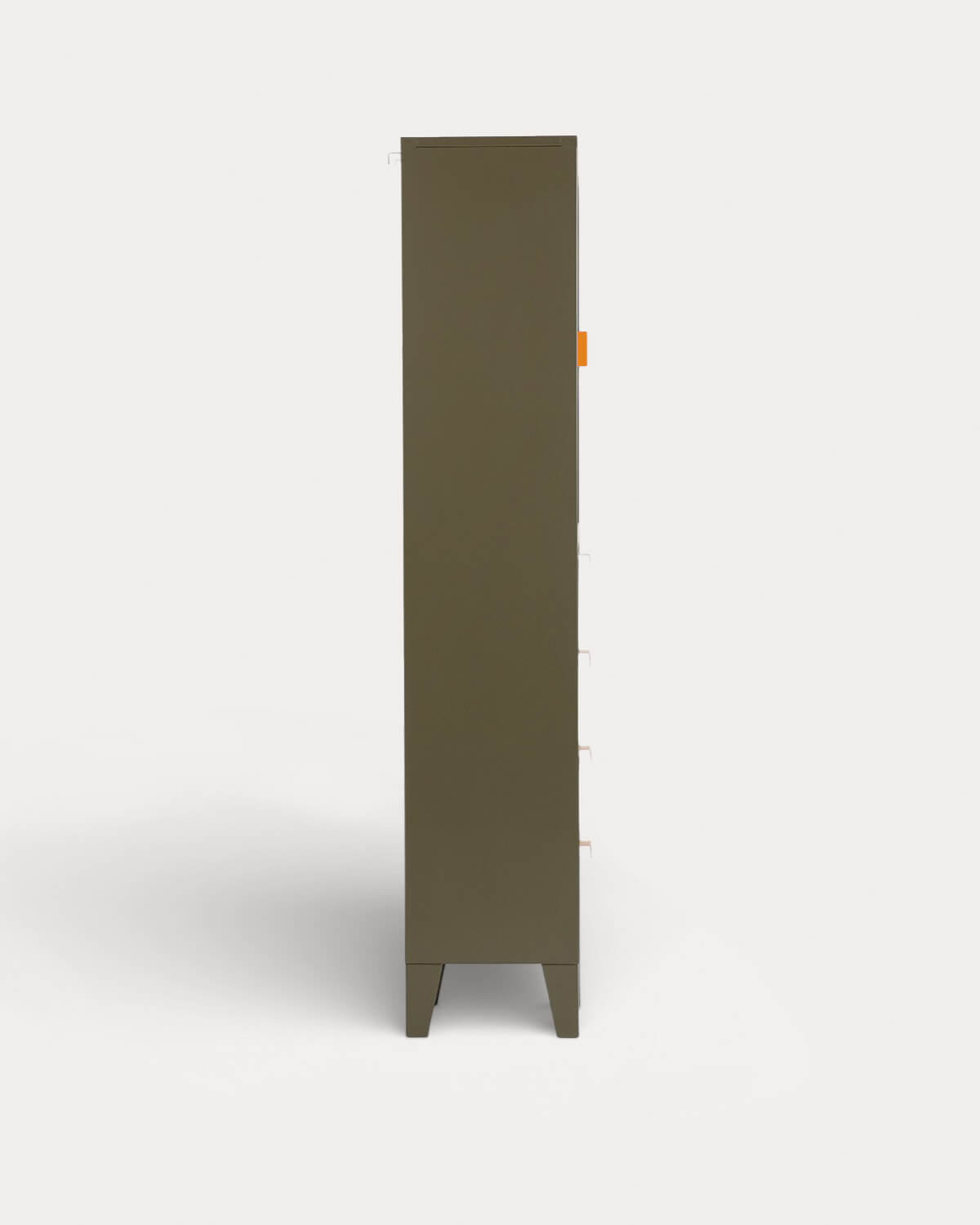 Display Cabinet 1 Door and 4 Drawers in Laminated Steel and Glass Andrius, gallery image 4