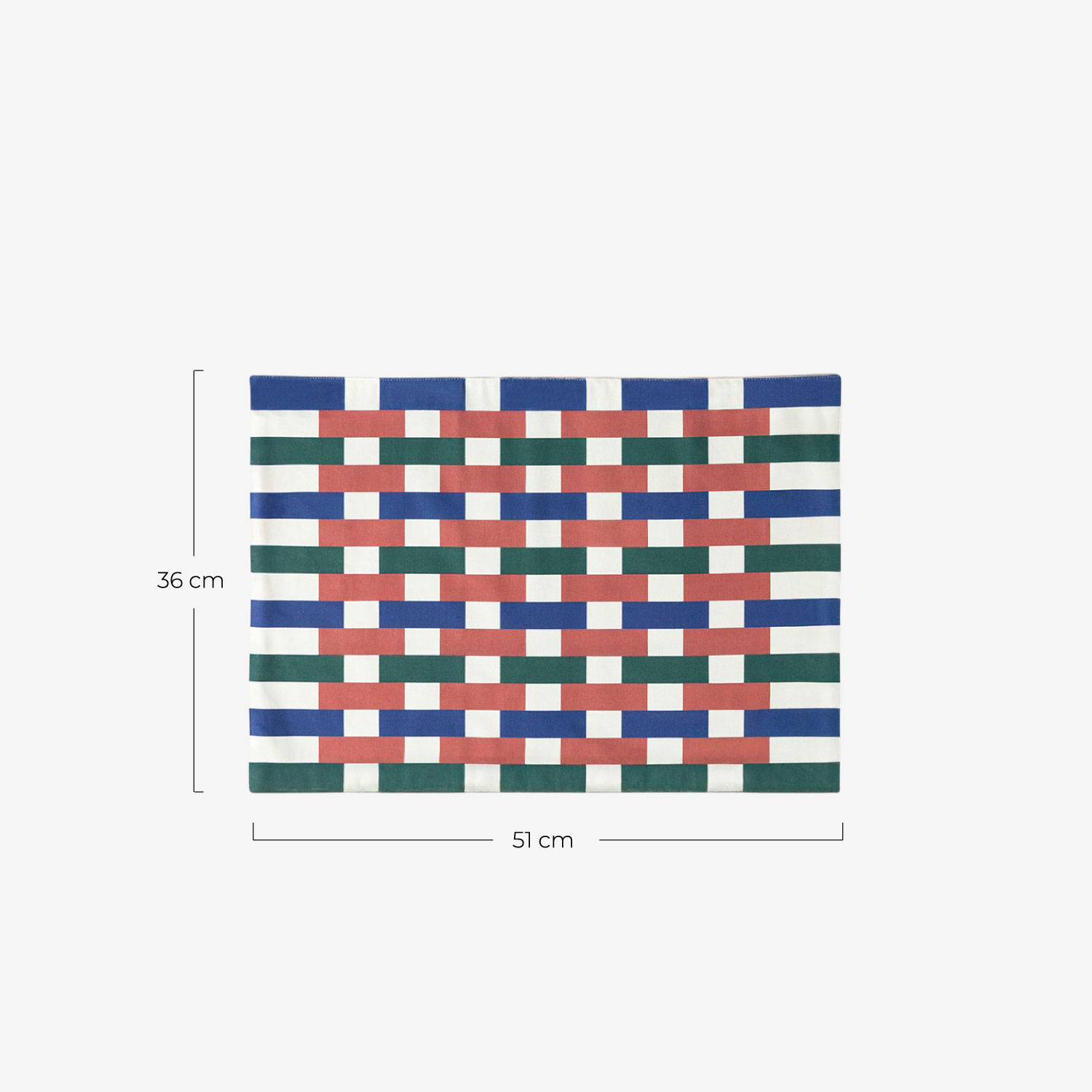 Cotton placemat 51x36 cm Aryel, measurements