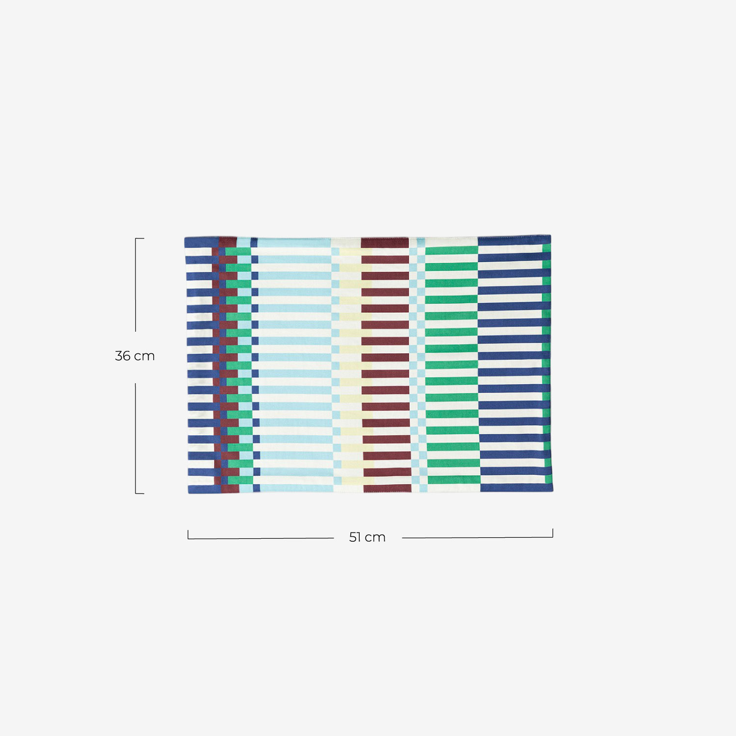 Cotton placemat 51x36 cm Mahia, measurements