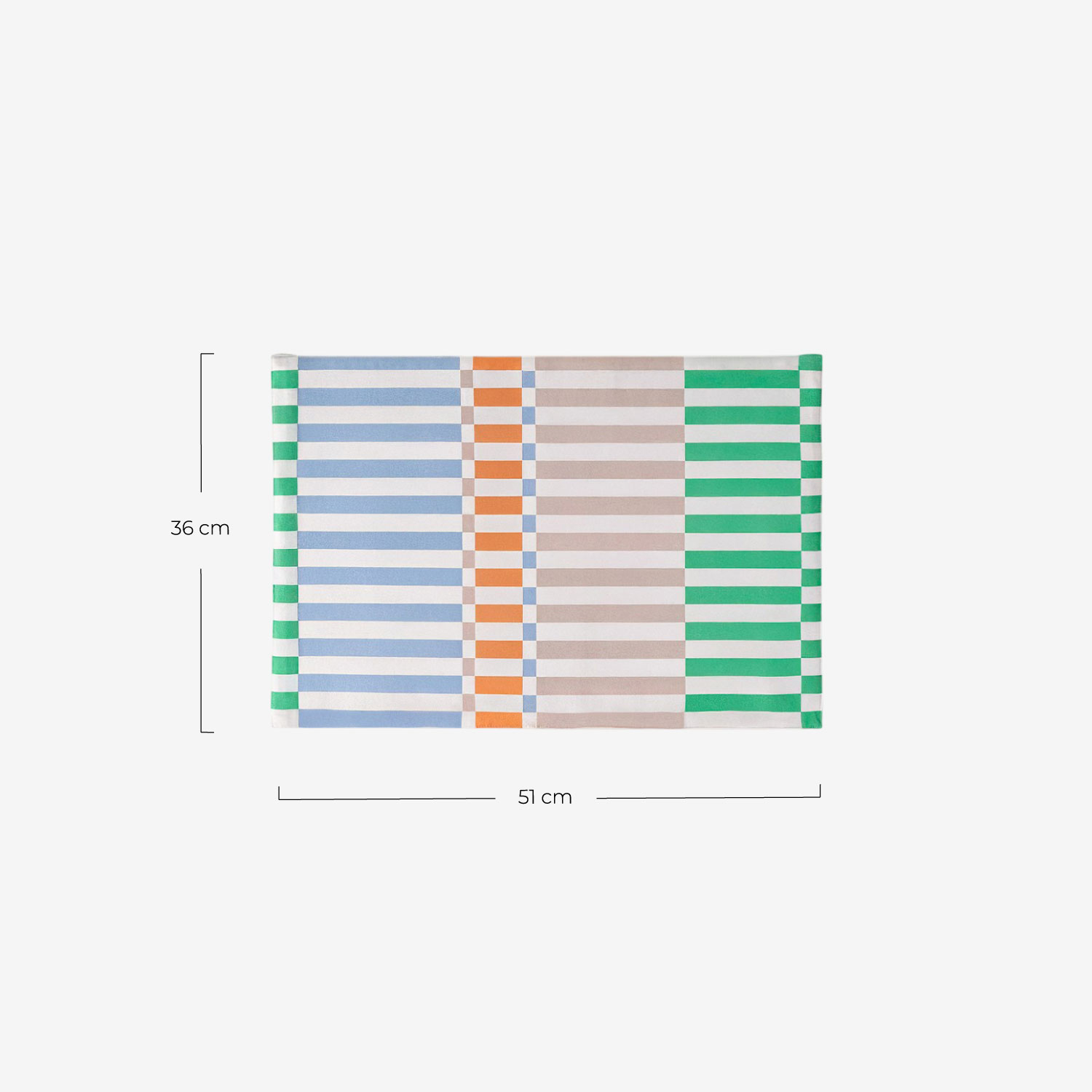 Cotton placemat 51x36 cm Pilu, measurements
