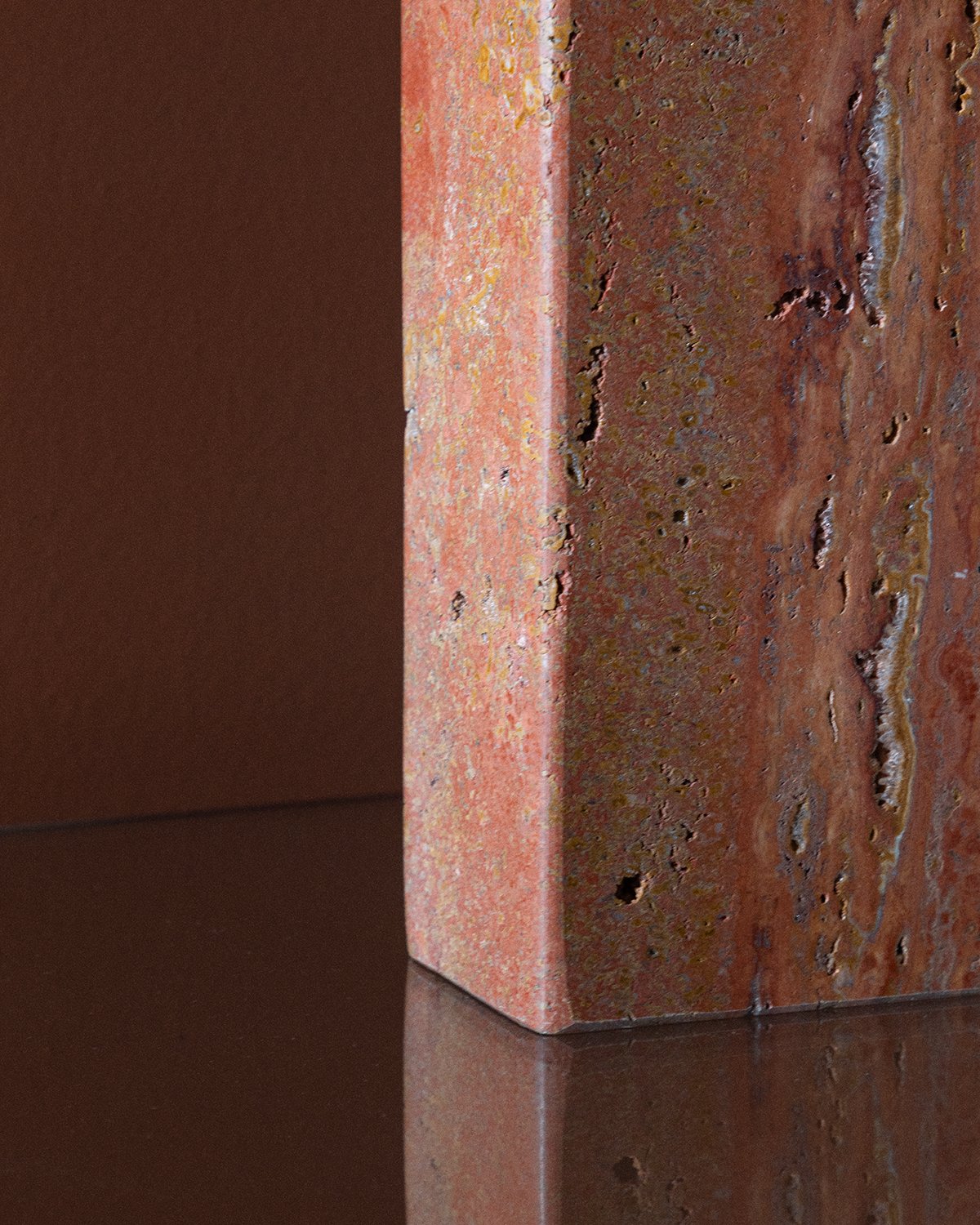 Filipa Travertine Marble and Linen Table Lamp, gallery image 6