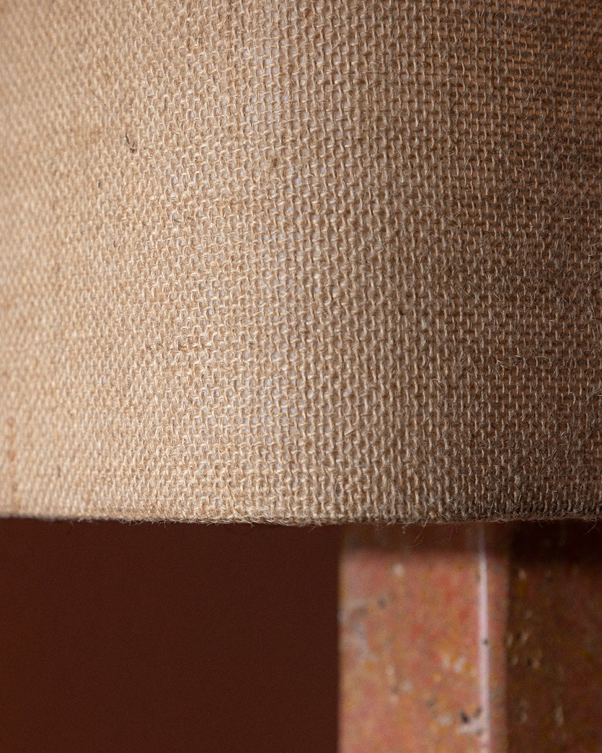 Filipa Travertine Marble and Linen Table Lamp, gallery image 3