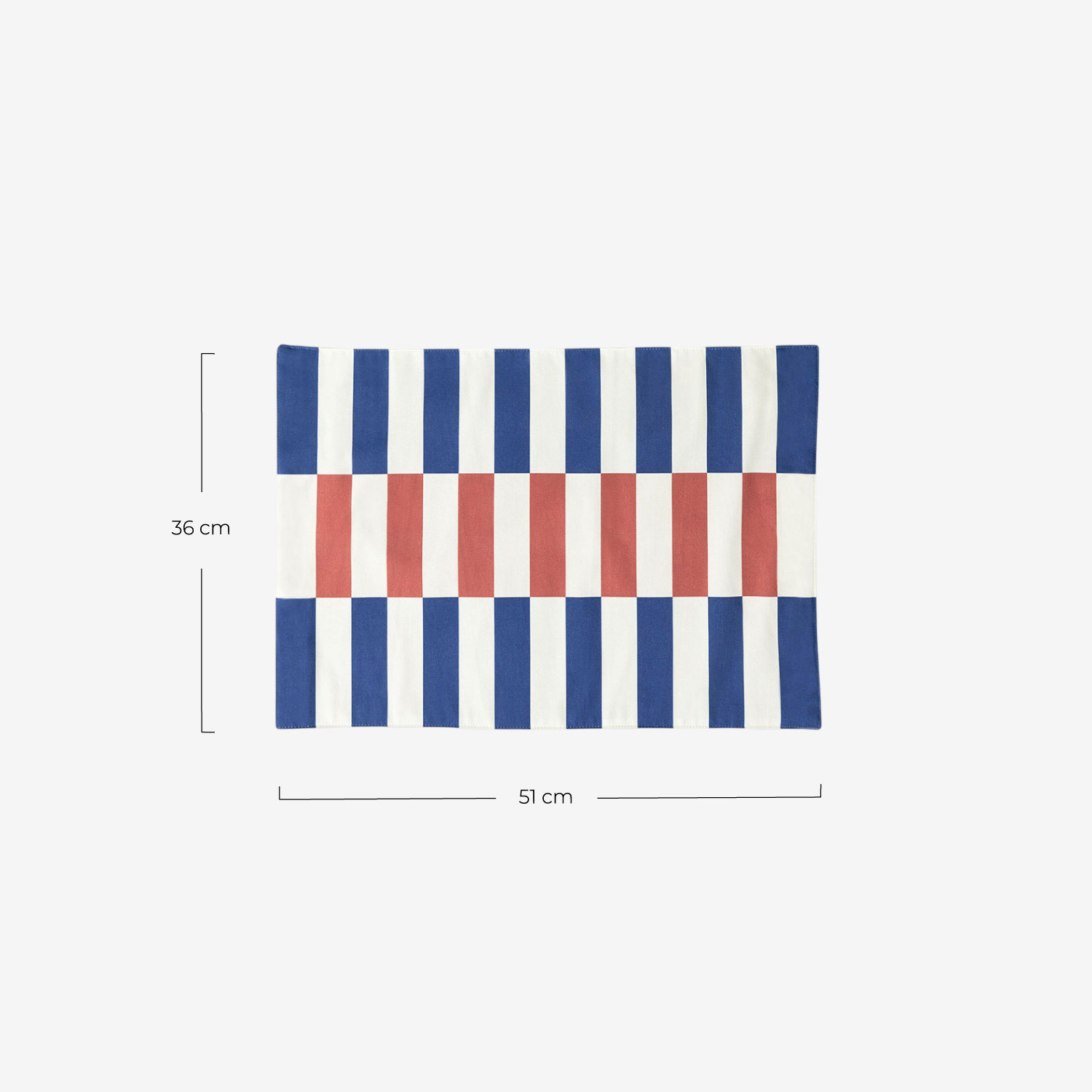 Cotton placemat 51x36 cm Becca, measurements