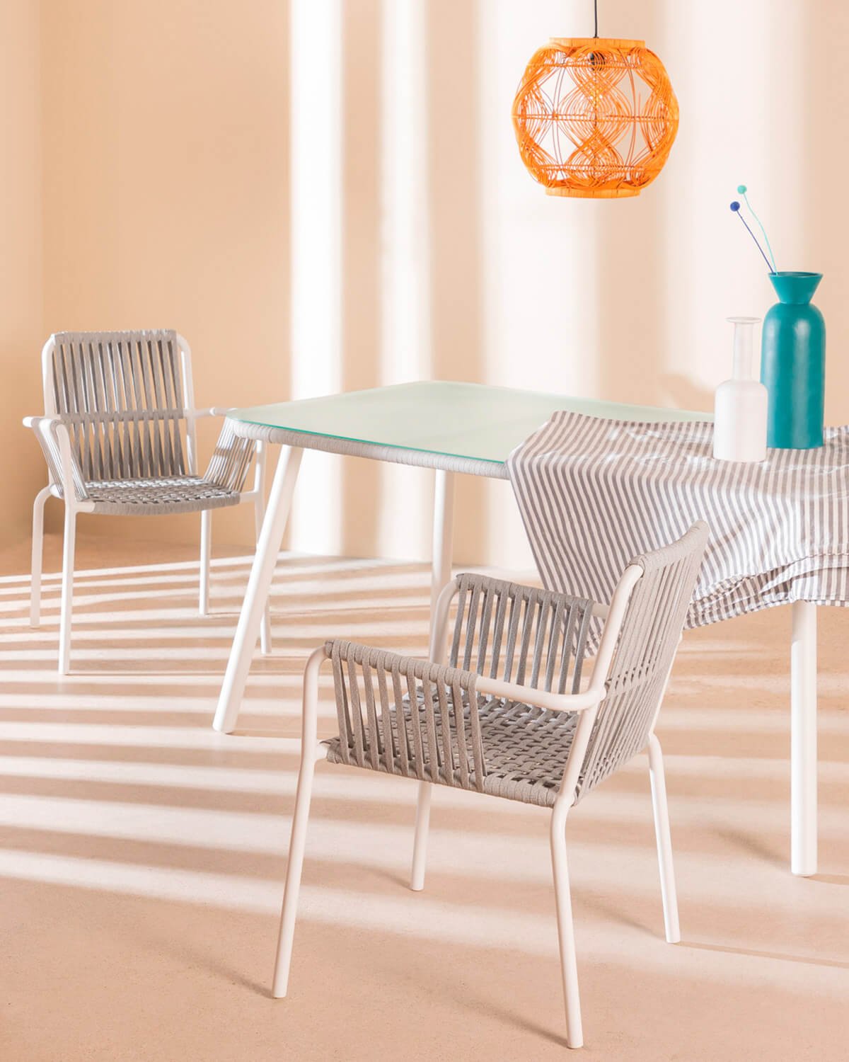 Aluminium and Rope Dining Chair Drian Trend, gallery image 2