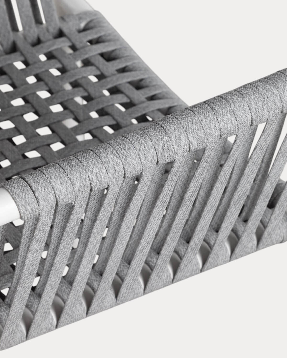 Pack 4 Dining Chairs with Aluminium Armrests and Rope Drian Trend, gallery image 5