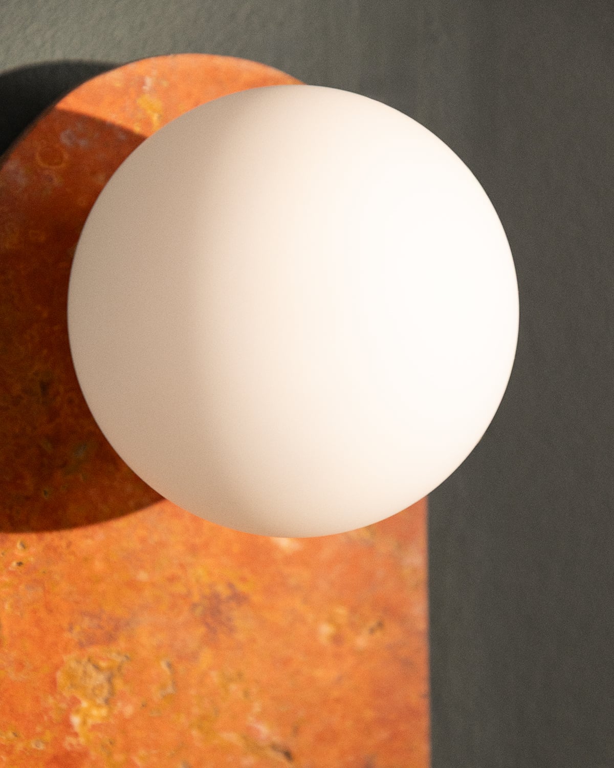 Orbes Travertine Marble Wall Sconce, gallery image 6