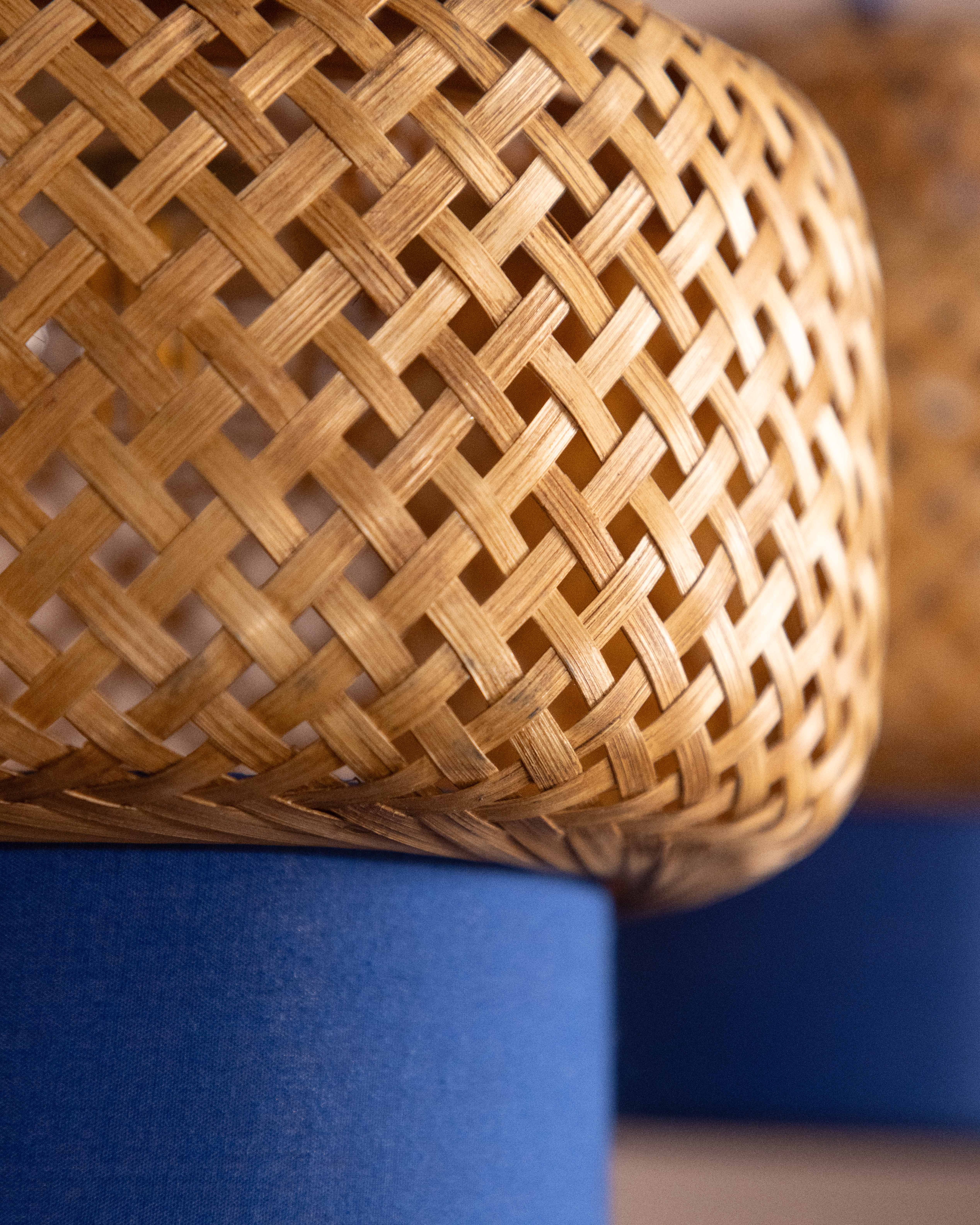 Bamboo and Metal Ceiling Lamp Mirenis, gallery image 6