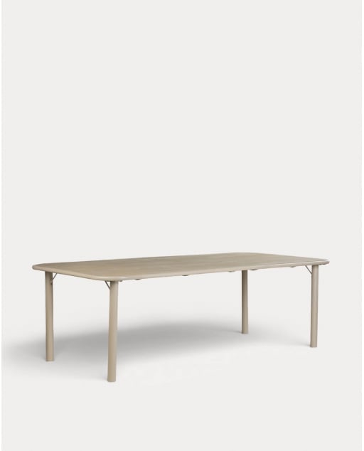 Rectangular Acacia Wood and Metal Dining Table (240x110 cm) Caitlyn