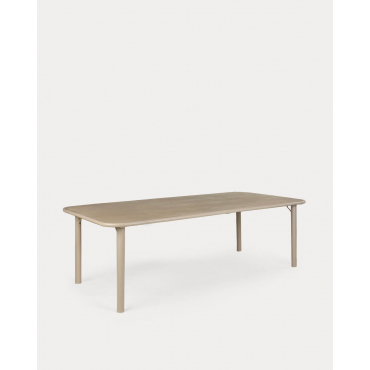 Rectangular Acacia Wood and Metal Dining Table (240x110 cm) Caitlyn Brown Clay - The Masie