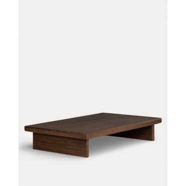 Acacia Wood Rectangular Coffee Table (135x82 cm) Ayanis Dark Acacia - The Masie