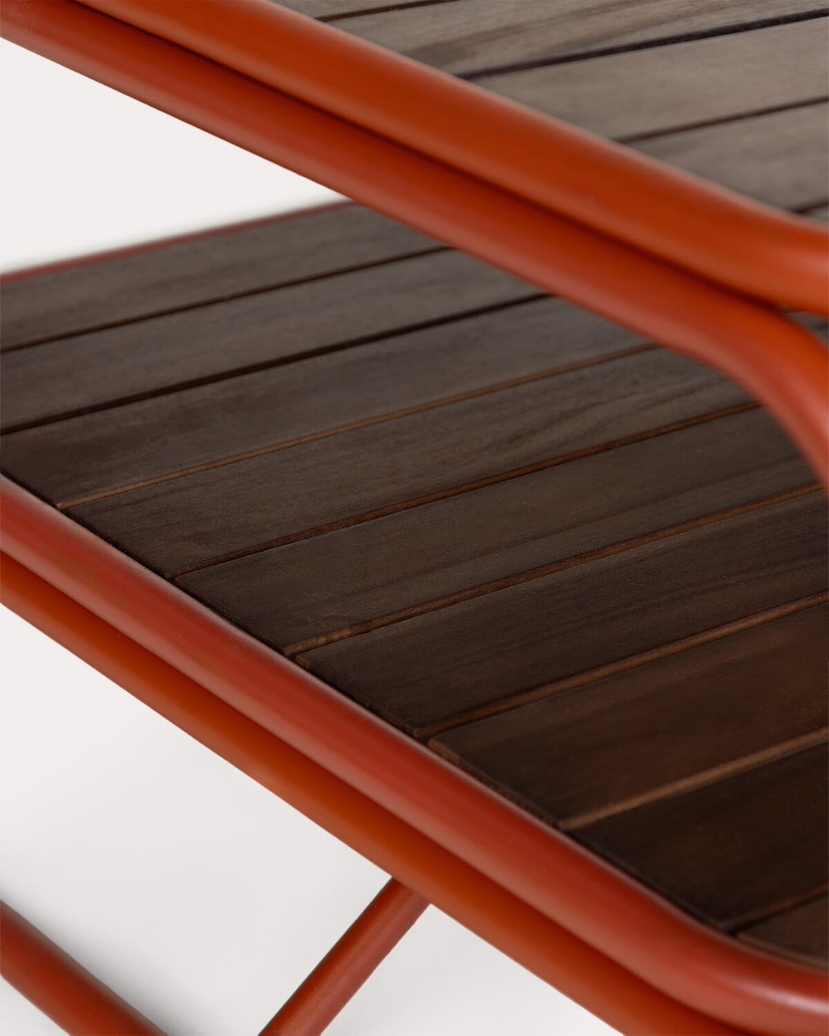 Rectangular Coffee Table in Acacia Wood and Metal (110x60 cm) Ahrus, gallery image 5