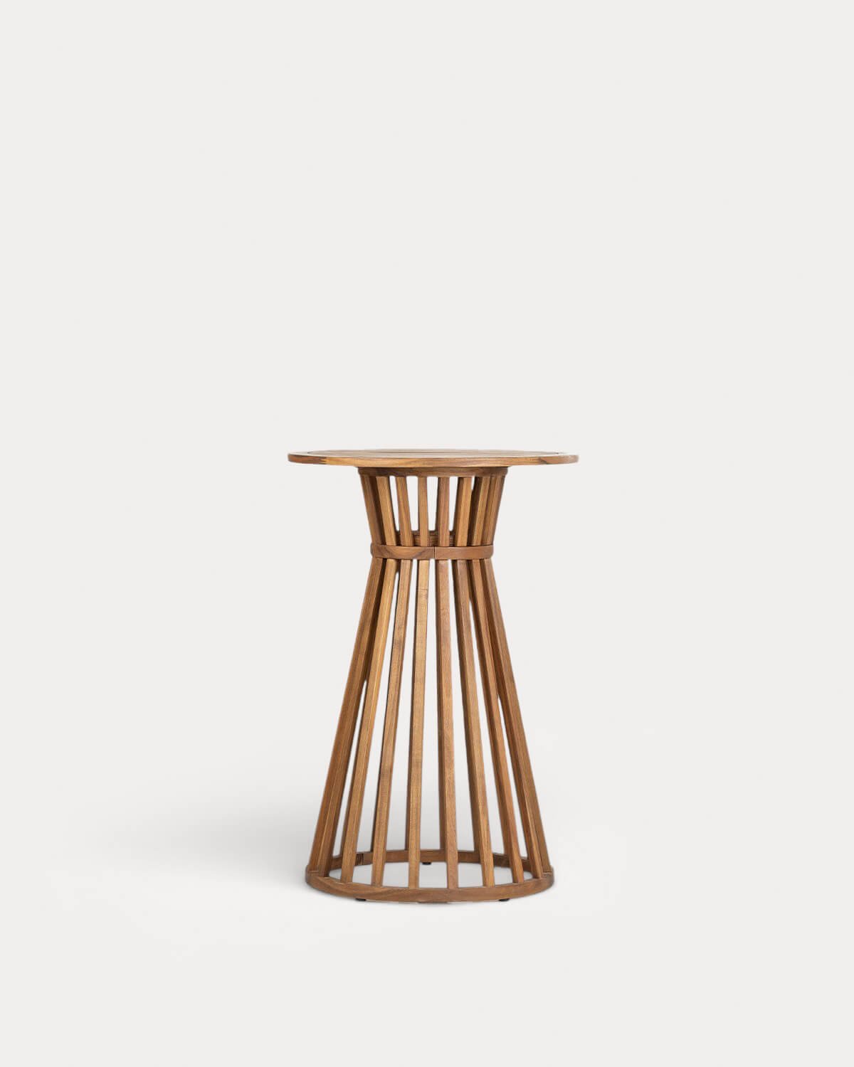 Round Acacia Wood Outdoor High Table (Ø70 cm) Hazan, gallery image 2