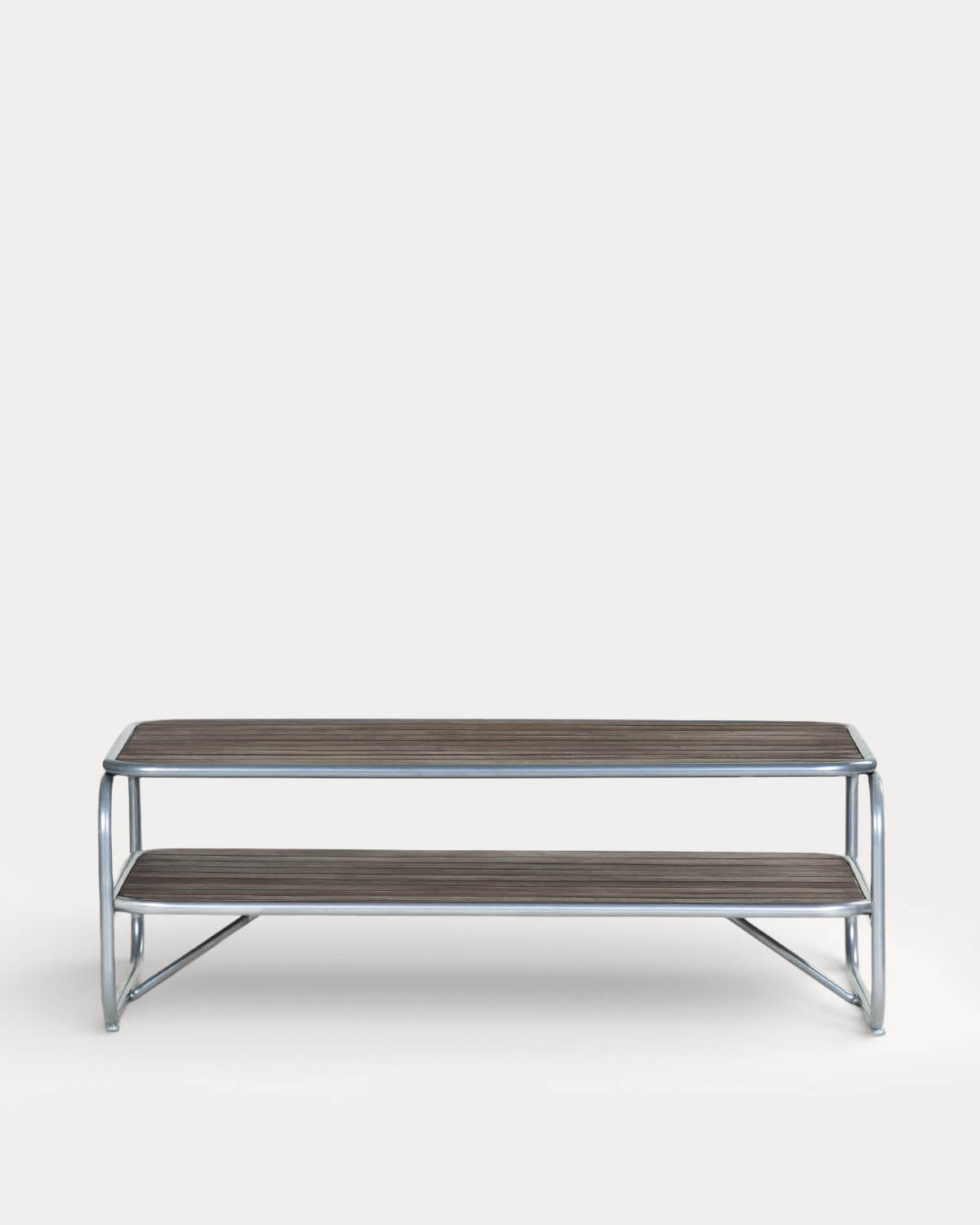 Rectangular Coffee Table in Acacia Wood and Metal (110x60 cm) Ahrus, gallery image 3