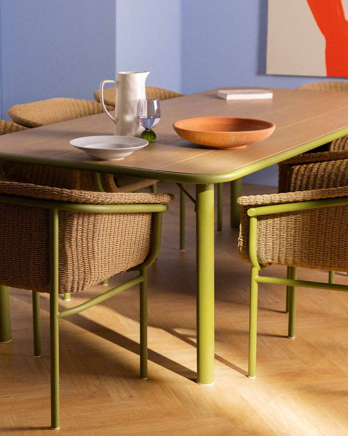 Rectangular Acacia Wood and Metal Dining Table (240x110 cm) Caitlyn , gallery image 3