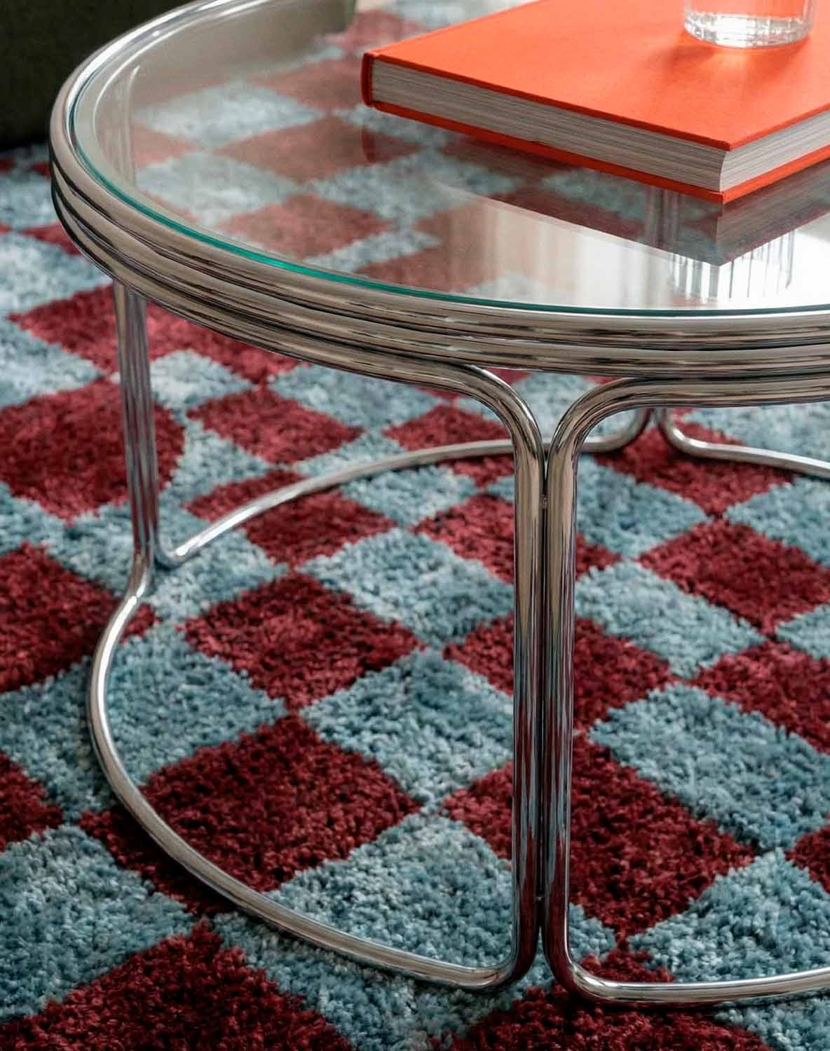 Round Coffee Table in Metal and Tempered Glass (Ø80 cm) Massia, gallery image 3