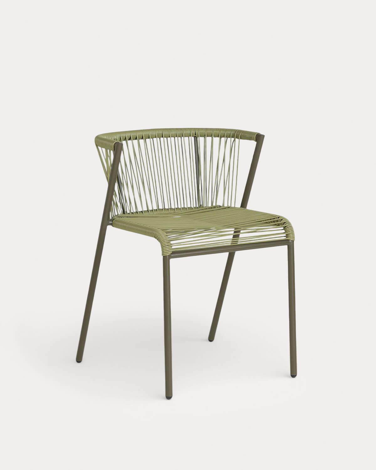 Oval Table (105x55 cm) and 2 Nesting Chairs Set in Metal and Synthetic Rattan for Outdoor Use Paolo, gallery image 4