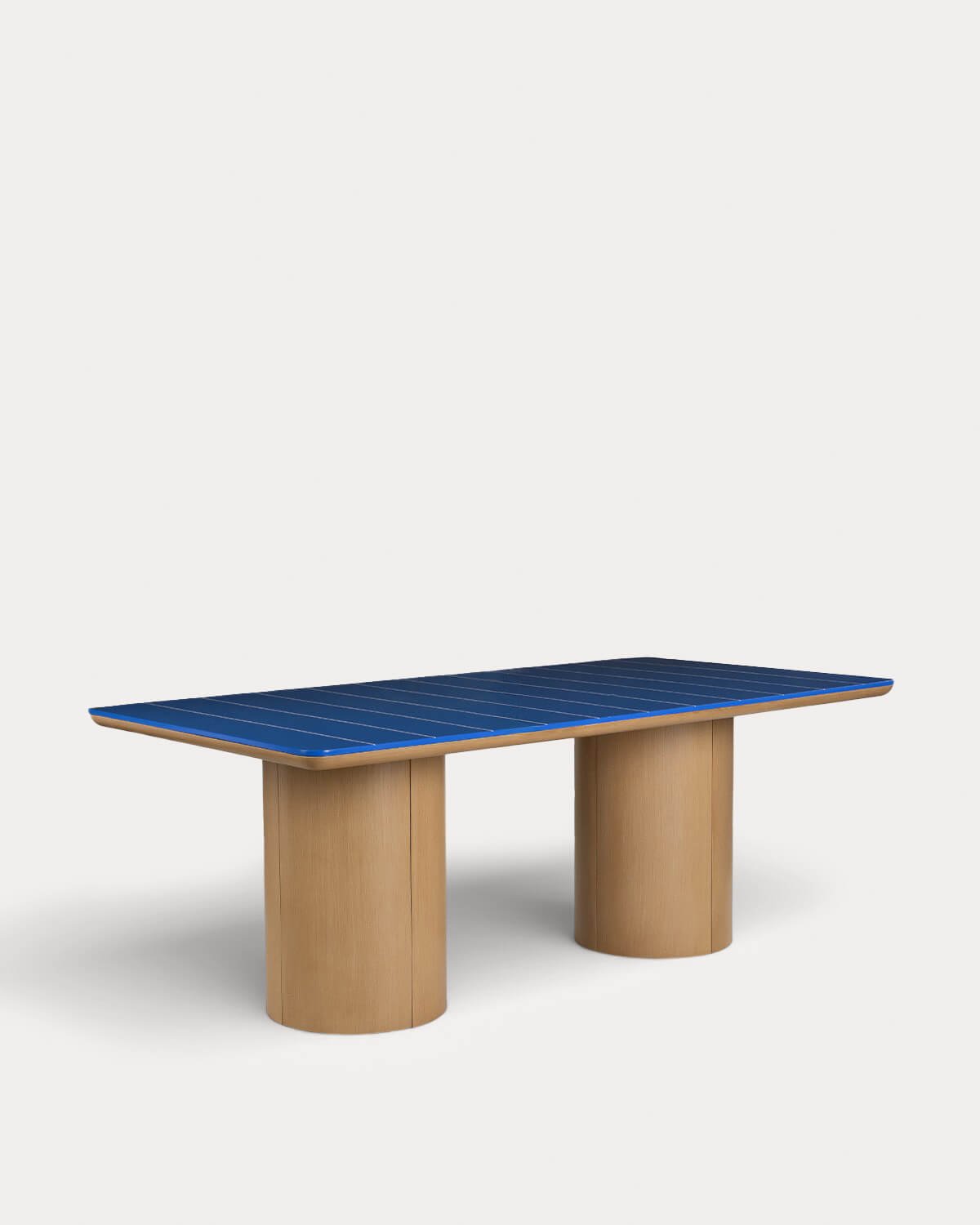 Rectangular Dining Table in Cement and Acacia Wood (200x105 cm) Pepe, gallery image 1