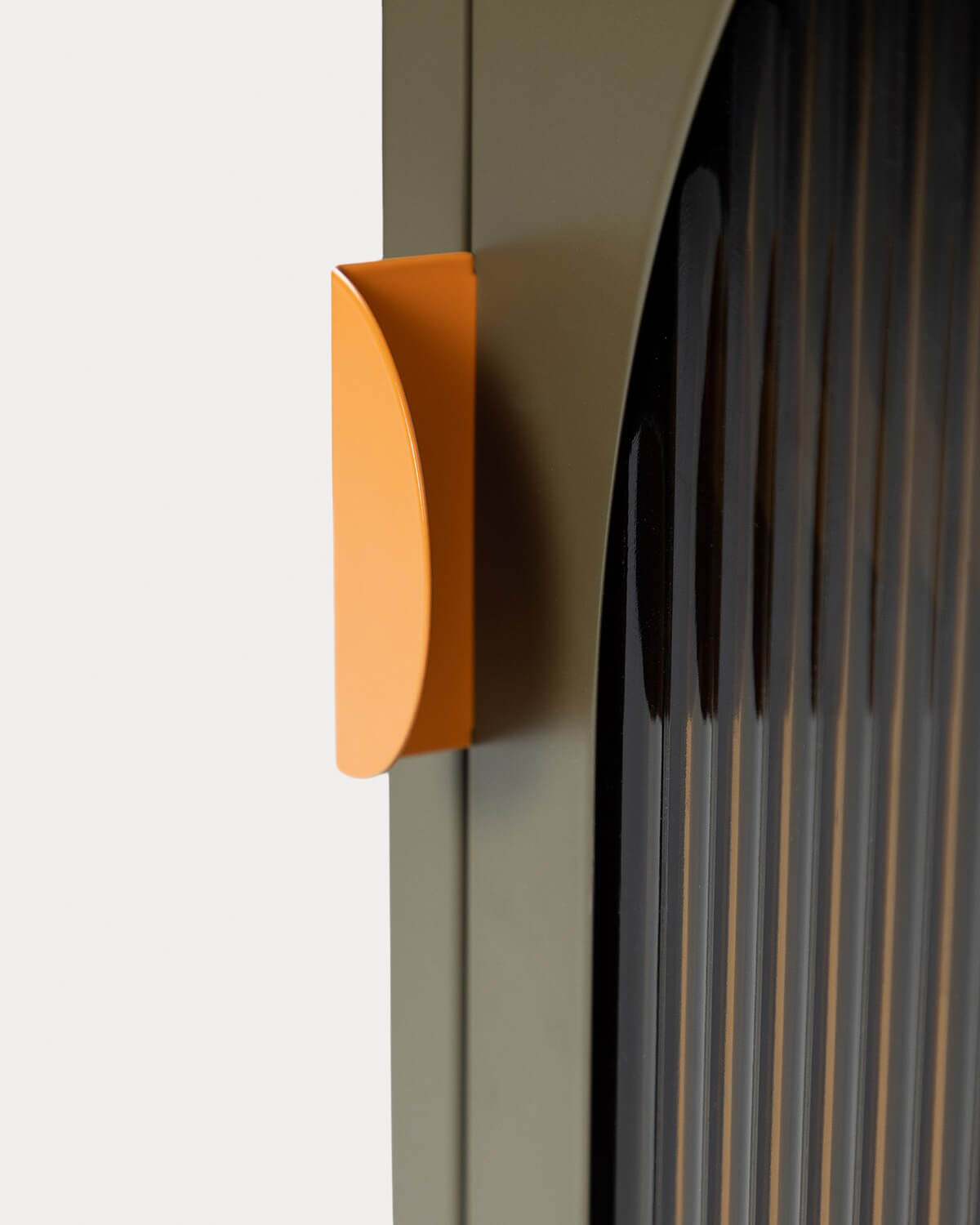 Bedside Table with Storage in Laminated Steel and Glass (50x40 cm) Andrius, gallery image 6