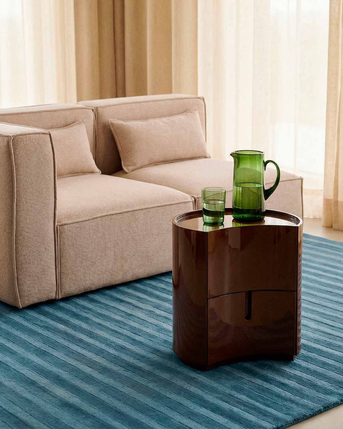 Side Table with 2 Wooden Drawers (50x42 cm) Karyna, gallery image 2