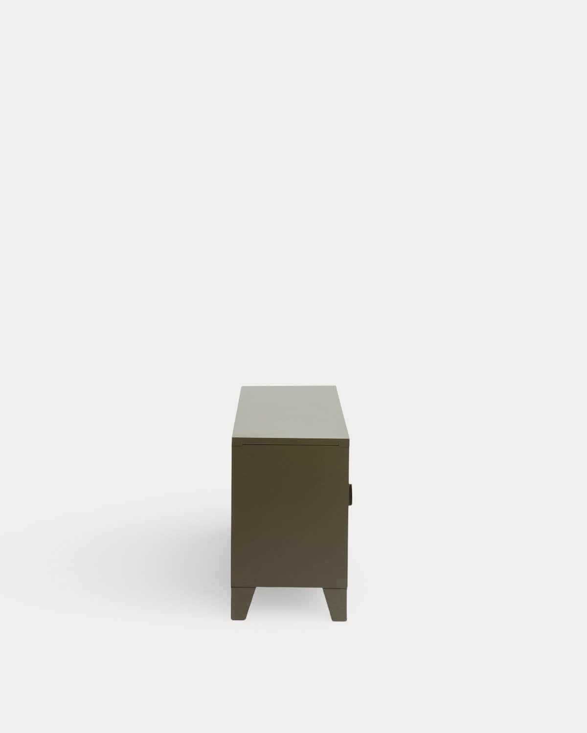 4-Door TV Unit 160x37 cm in Laminated Steel and Glass Andrius, gallery image 5