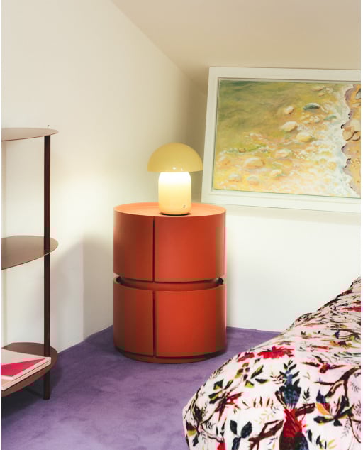 Round Side Table with 2 Wooden Drawers (Ø40 cm) Maele