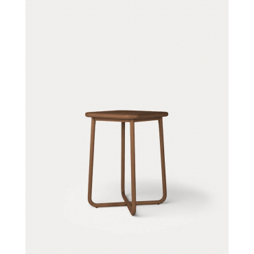 High Square Table in Eucalyptus Wood (70x70 cm) Elnes Dark Eucalyptus Wood - The Masie