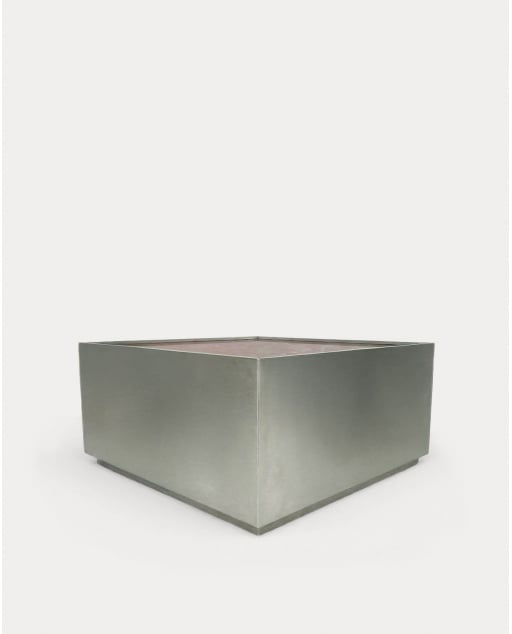 Square Coffee Table in Stainless Steel and Marble (80x80 cm) Imogen
