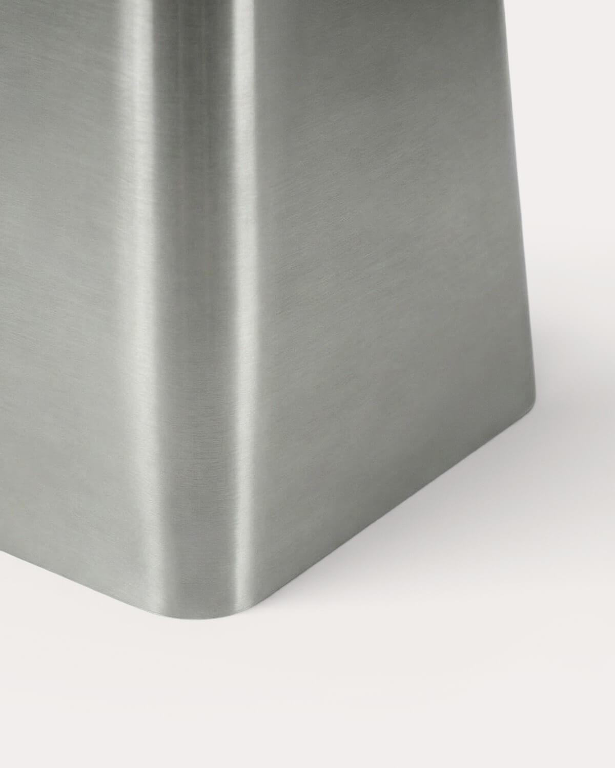 Square Side Table in Stainless Steel and Udaipur Marble (50x50 cm) Ofelia, gallery image 8