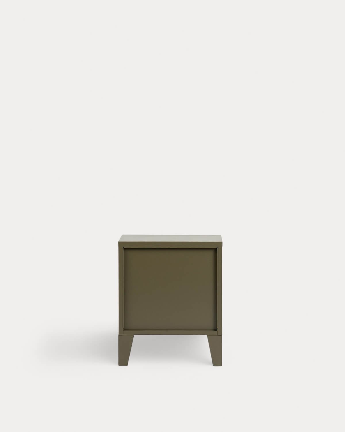 Pack 2 Bedside Tables with Storage in Laminated Steel and Glass (50x40 cm) Andrius, gallery image 4