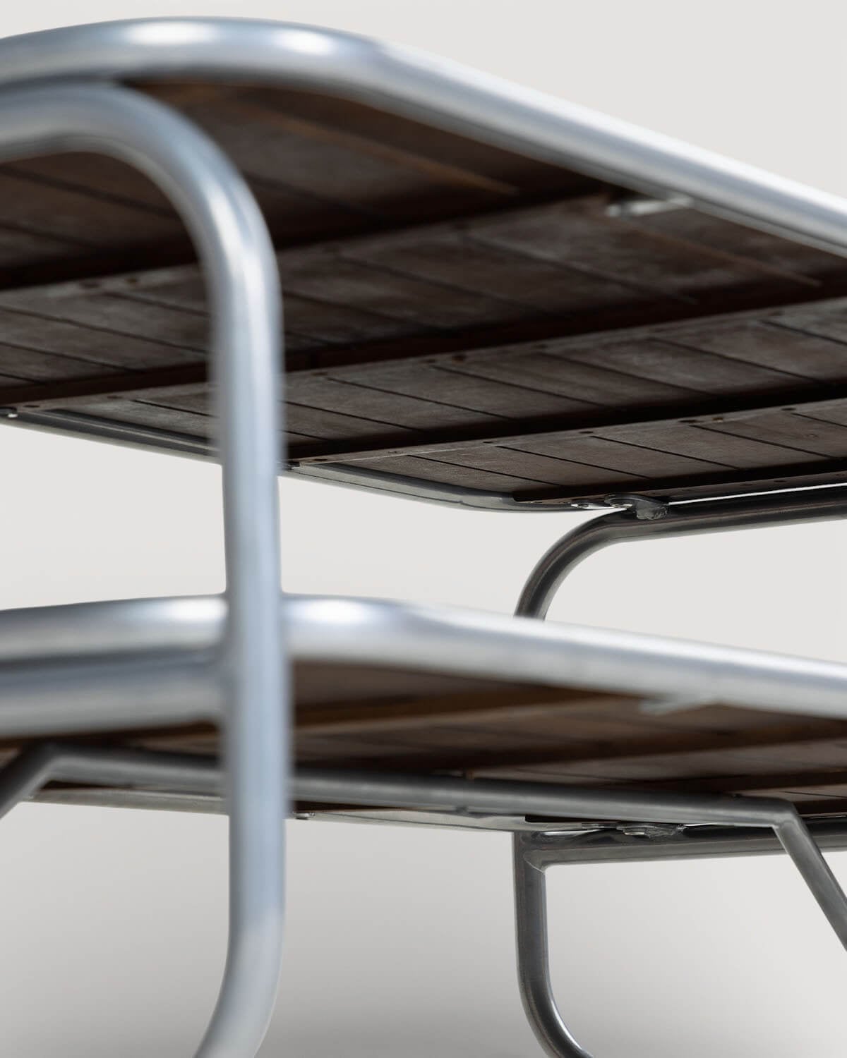 Acacia Wood and Metal Rectangular Outdoor Coffee Table (110x60 cm) Ahrus, gallery image 5